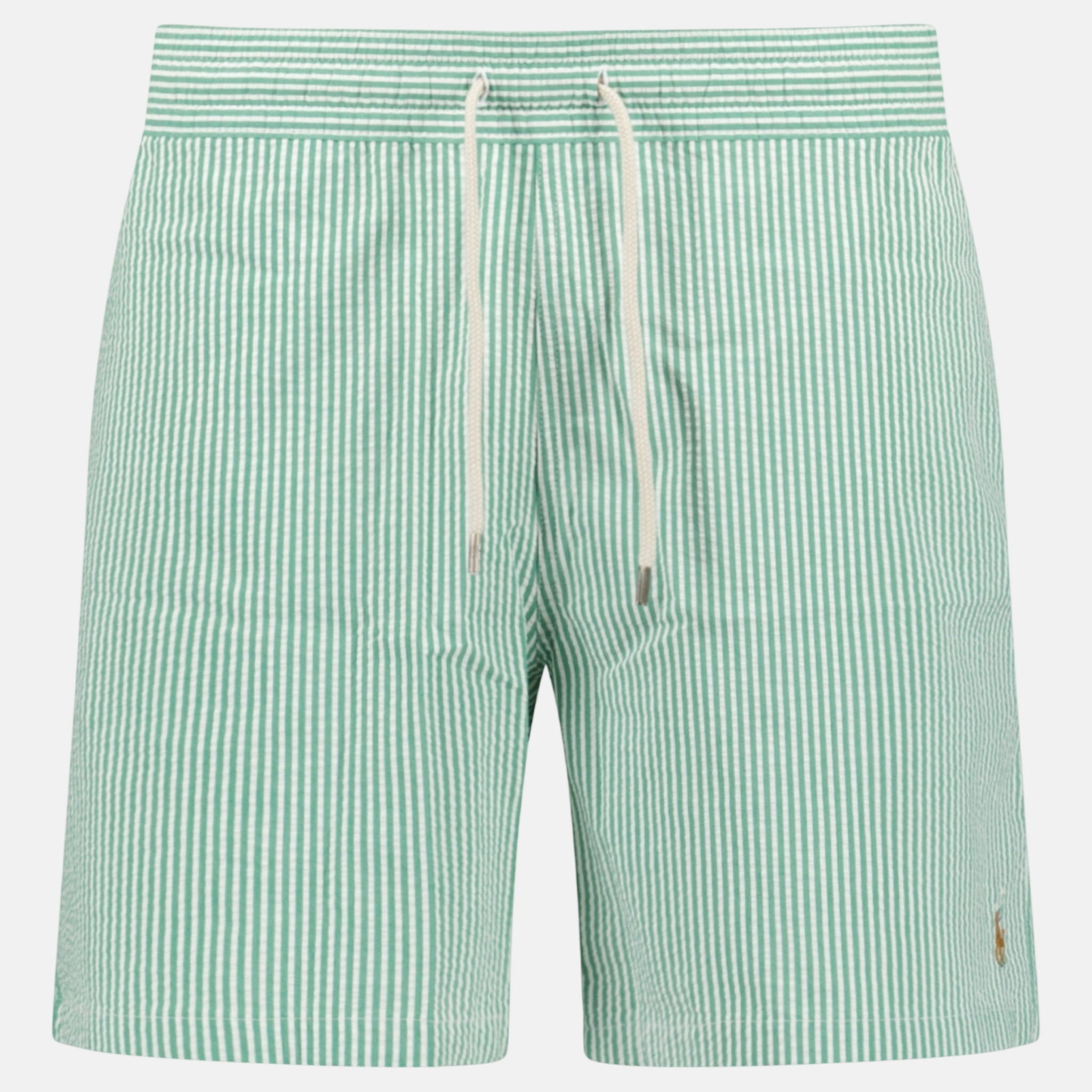 Ralph Lauren Traveller Classic Swim Trunk Raft Green Seersucker | Studio DOS