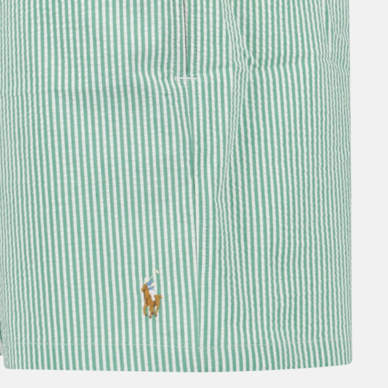 Ralph Lauren Traveller Classic Swim Trunk Raft Green Seersucker | Studio DOS