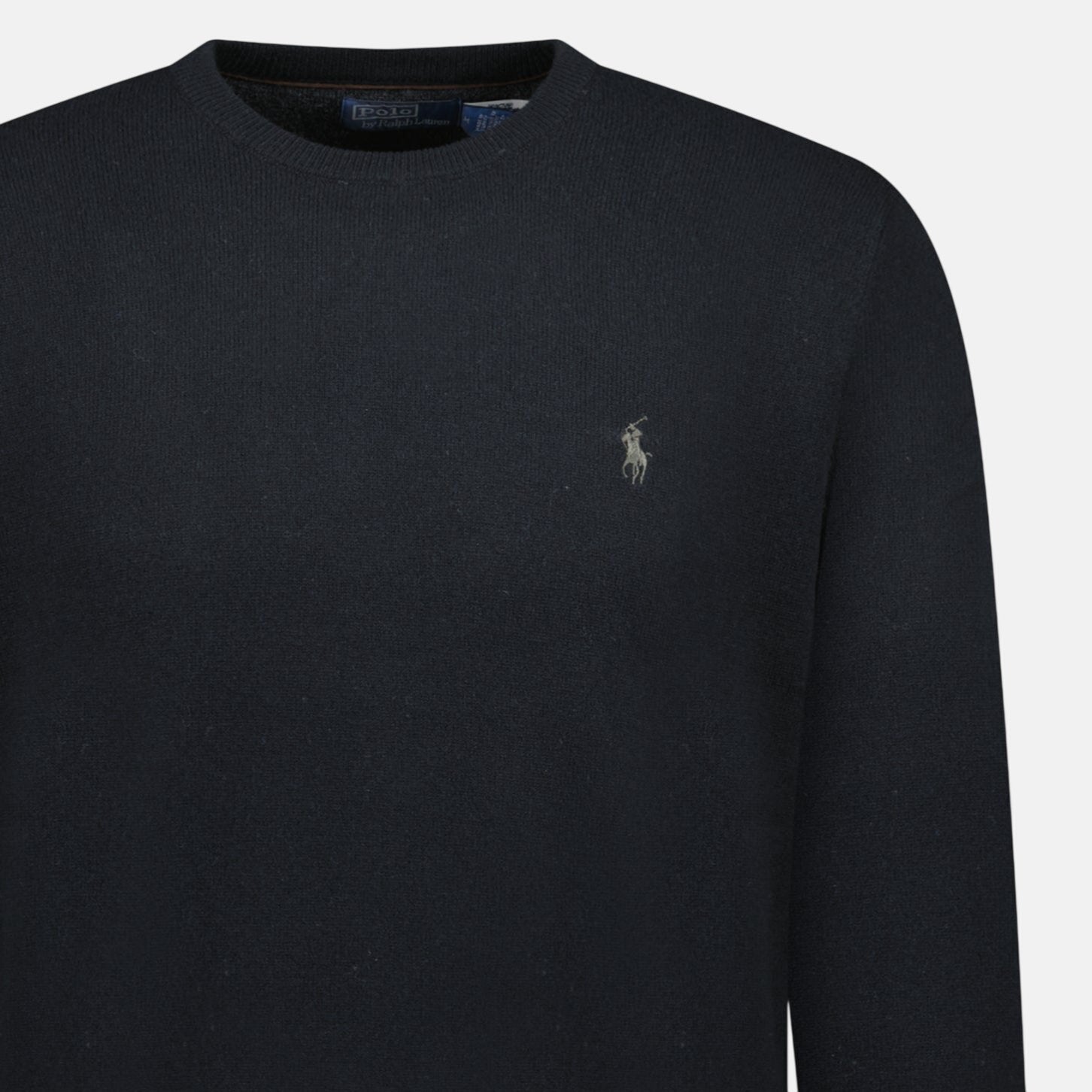 Ralph Lauren Wool Crewneck Jumper Black | Studio DOS