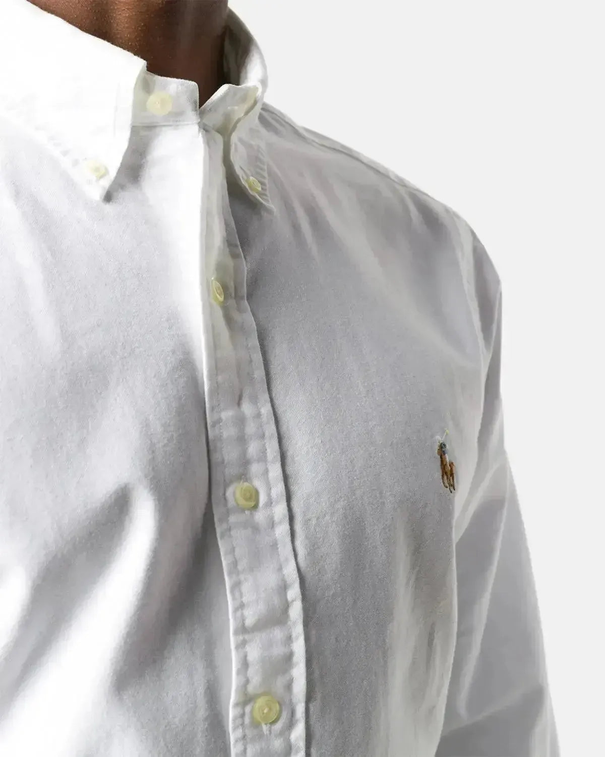 RALPH MENS LAUREN CUSTOM FIT OXFORD SHIRT WHITE | Studio DOS