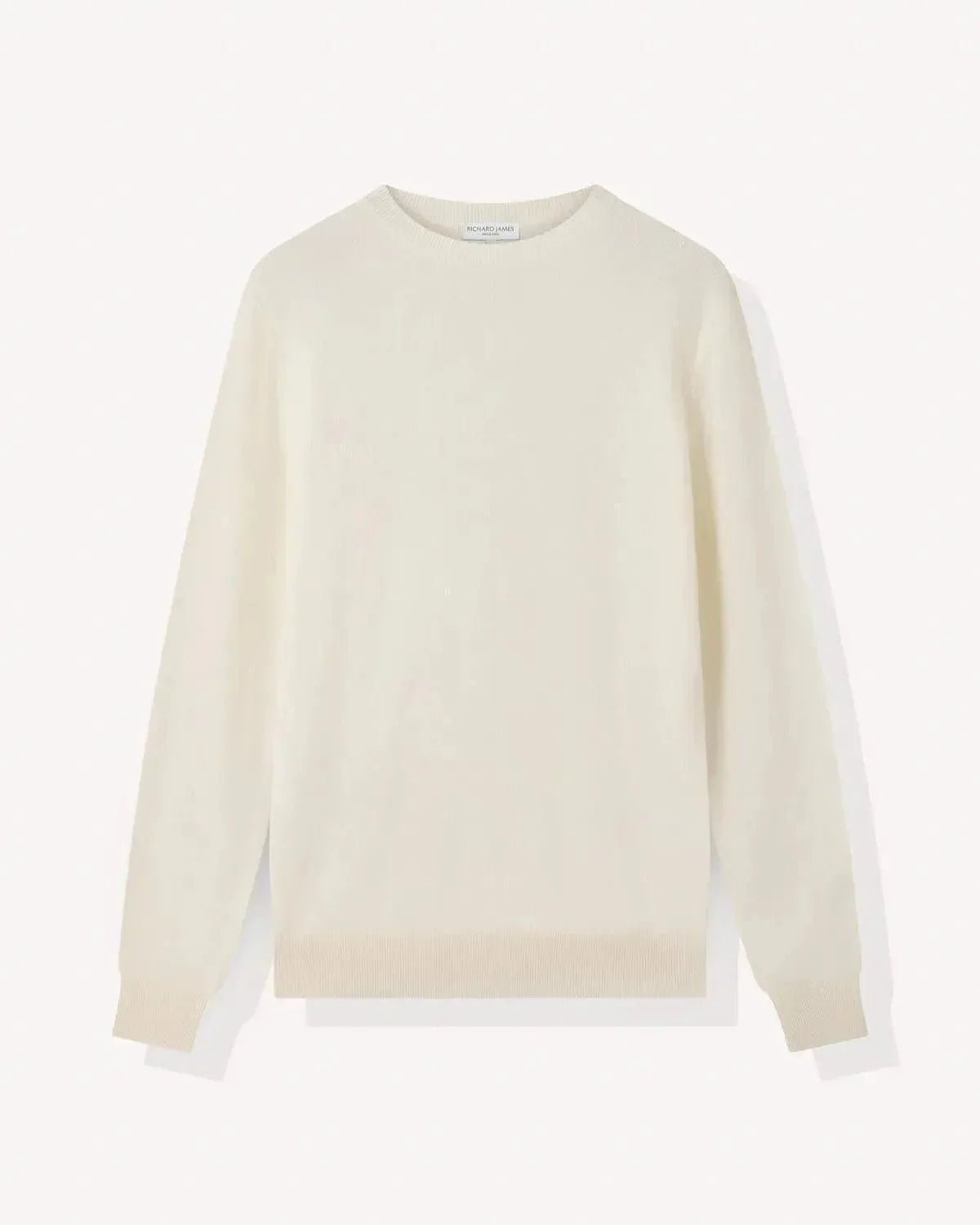 Richard James Cashmere Mix Crew Neck Knit Cream | Studio DOS