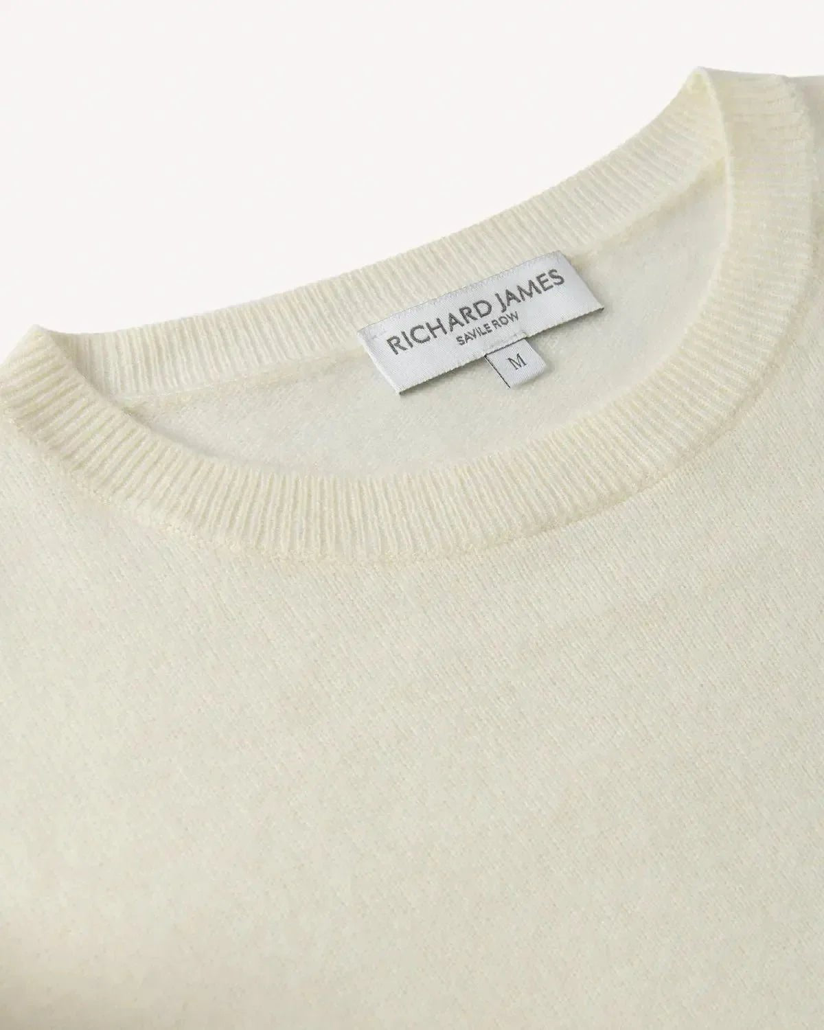 Richard James Cashmere Mix Crew Neck Knit Cream | Studio DOS