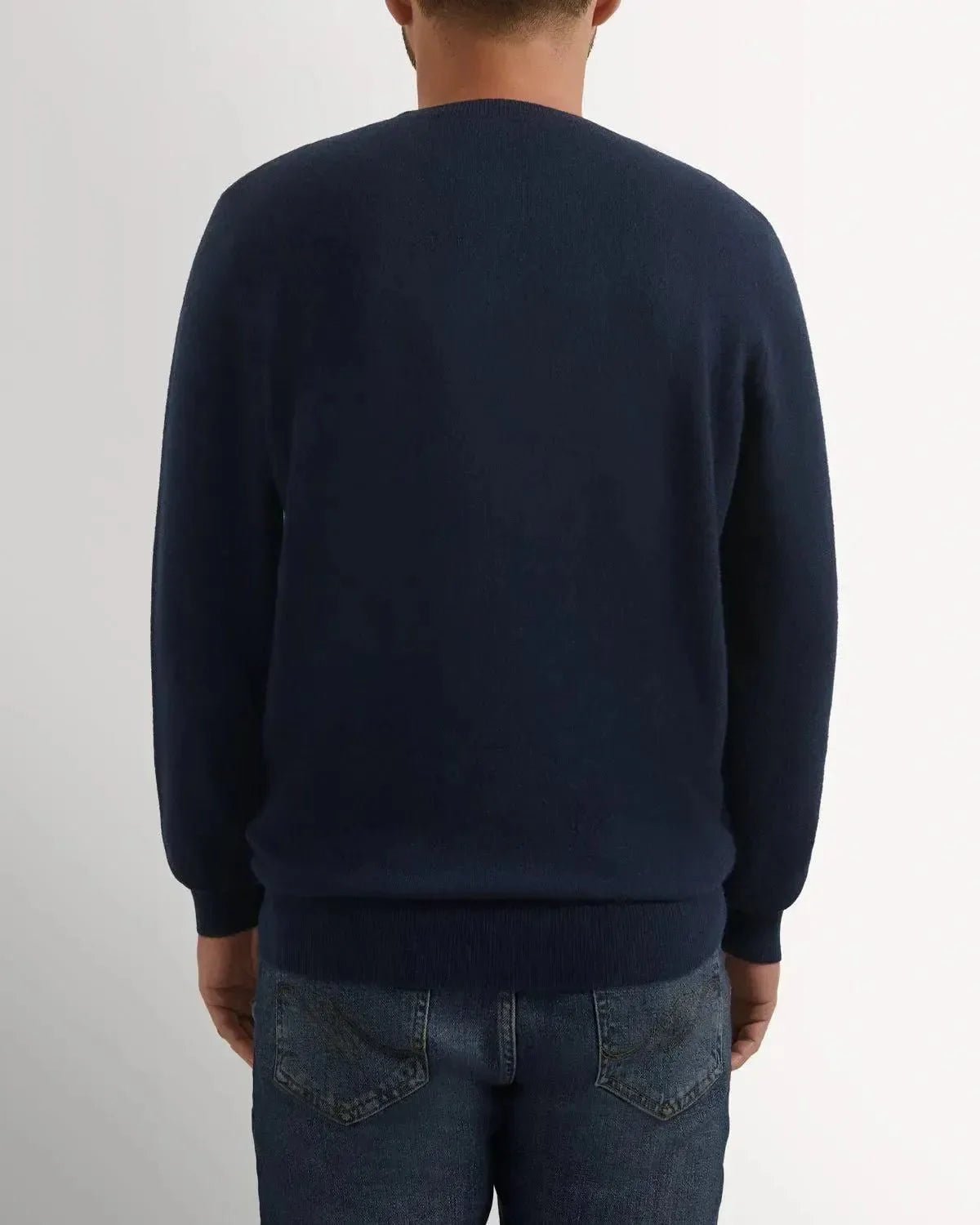 Richard James Cashmere Mix Crew Neck Knit Navy | Studio DOS
