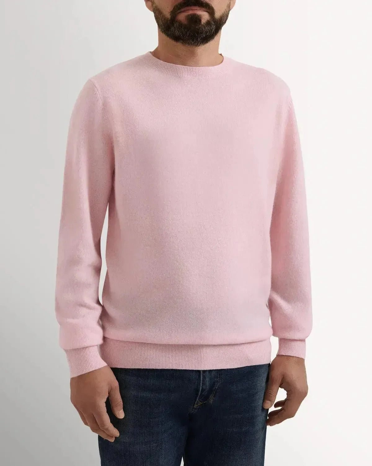 Richard James Cashmere Mix Crew Neck Knit Pink | Studio DOS