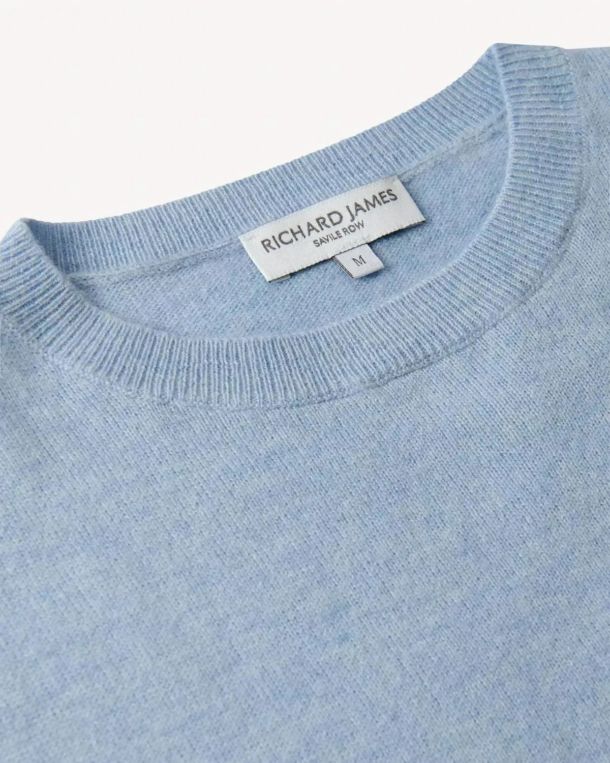 Richard James Cashmere Mix Crew Neck Knit Sky Blue | Studio DOS