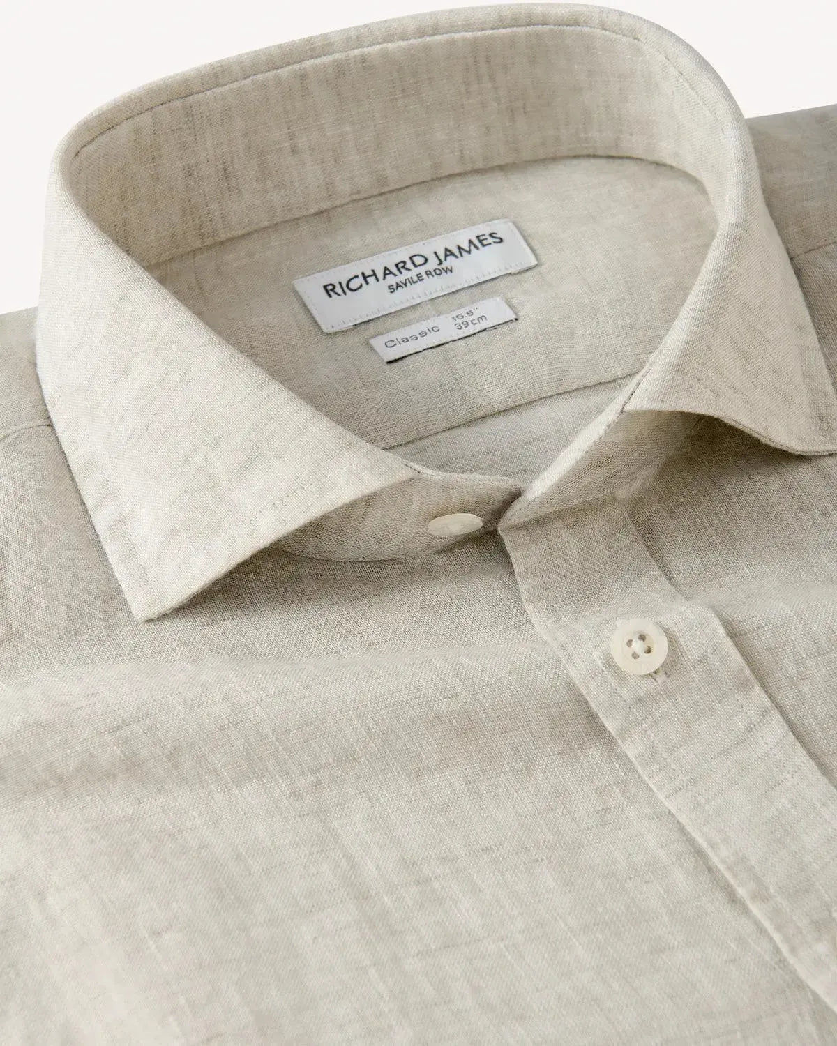 Richard James Classic Linen Shirt Stone | Studio DOS