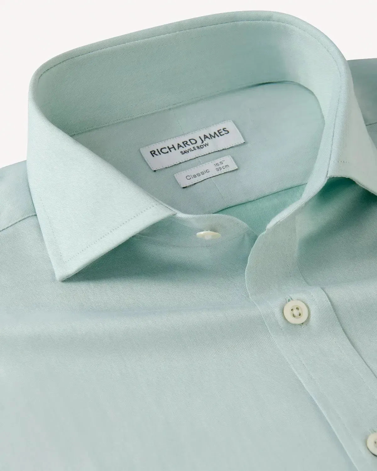 Richard James Classic Twill Shirt Sage Green | Studio DOS