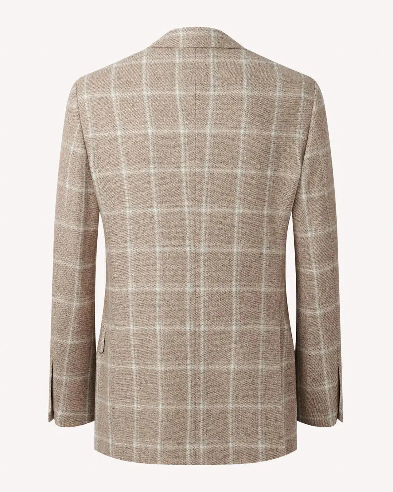 Richard James Double Breasted Large Window Check Jacket Biege Cream | Studio DOS
