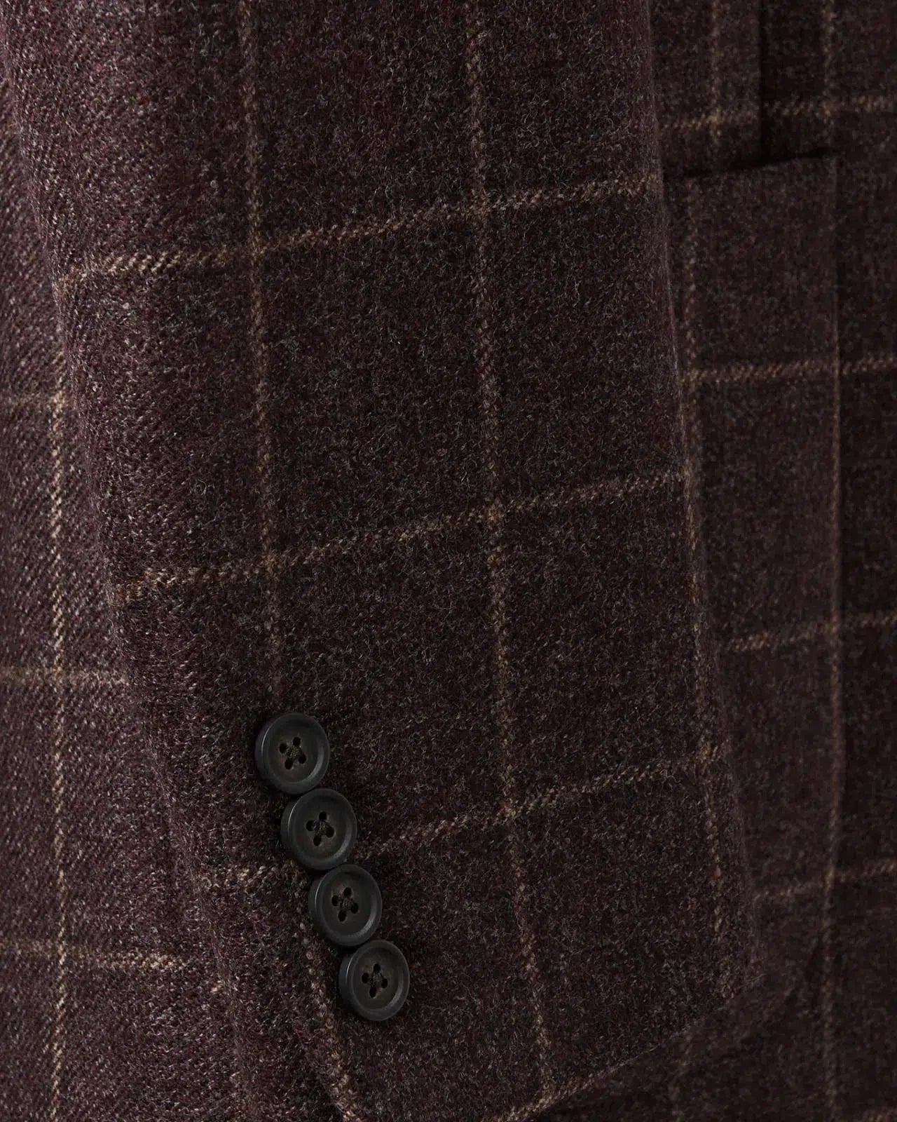 Richard James Large Window Check Tweed Jacket Brown Camel | Studio DOS