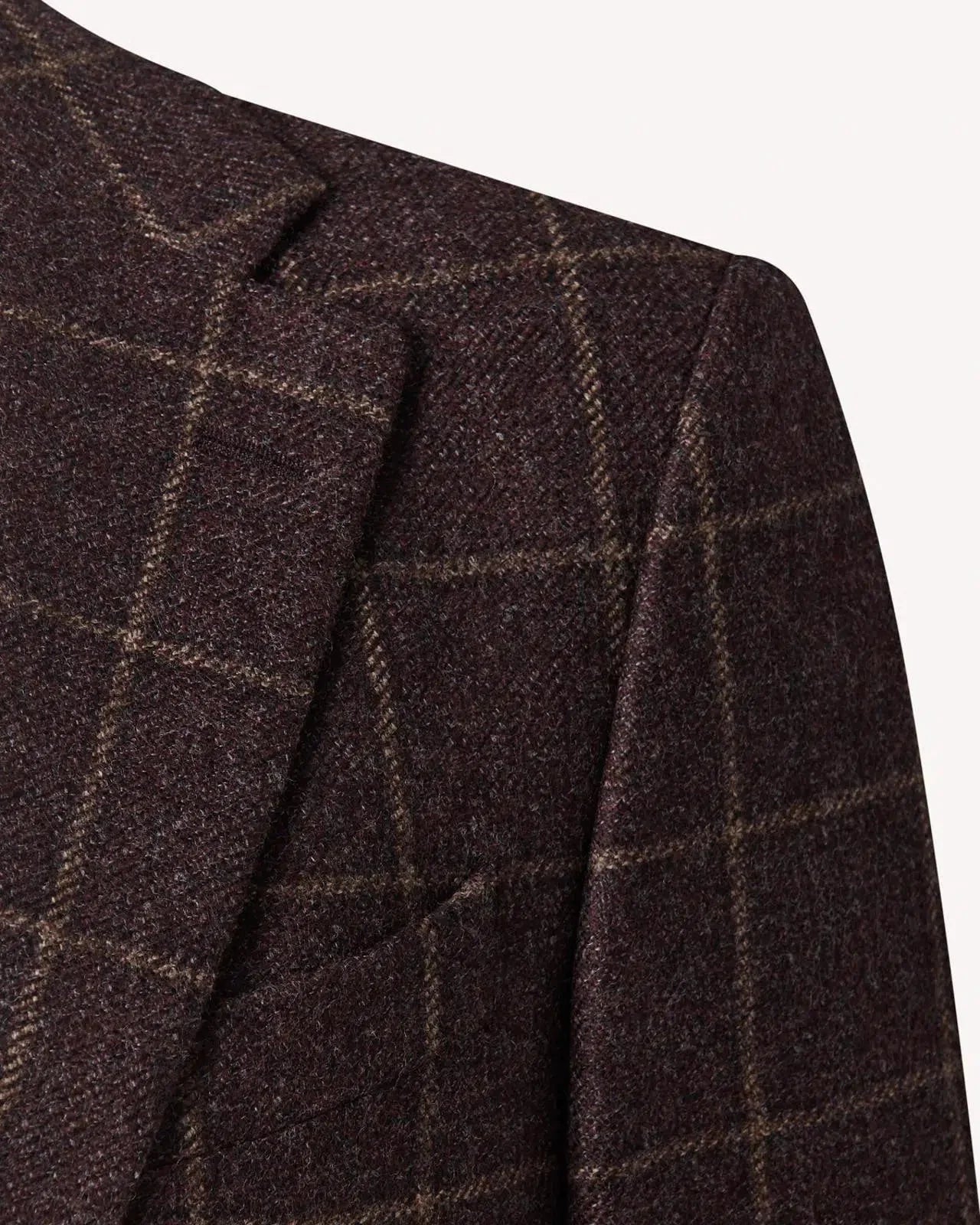 Richard James Large Window Check Tweed Jacket Brown Camel | Studio DOS