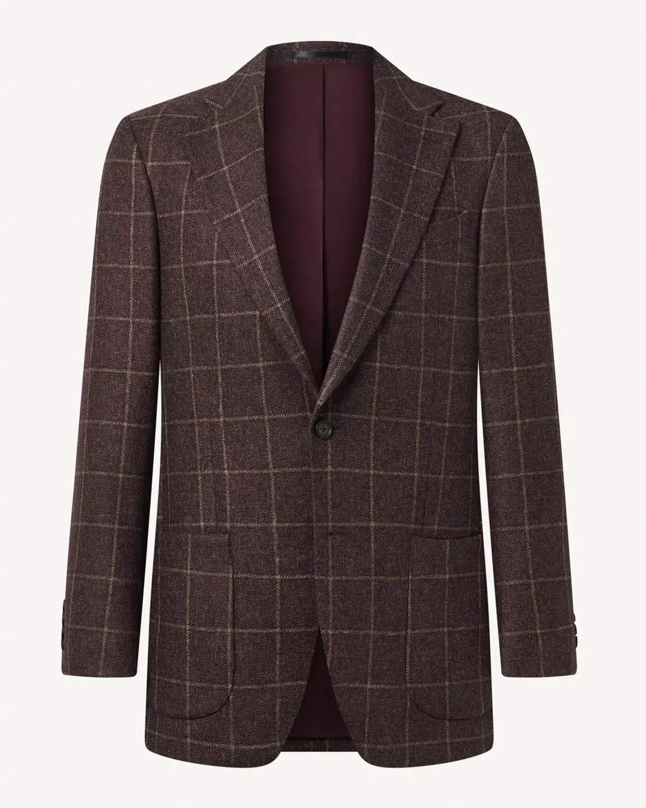 Richard James Large Window Check Tweed Jacket Brown Camel | Studio DOS