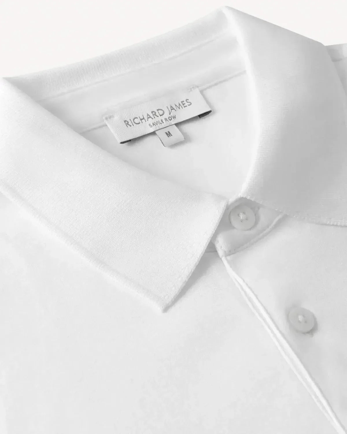 Richard James Mercerised Cotton Polo Shirt White | Studio DOS