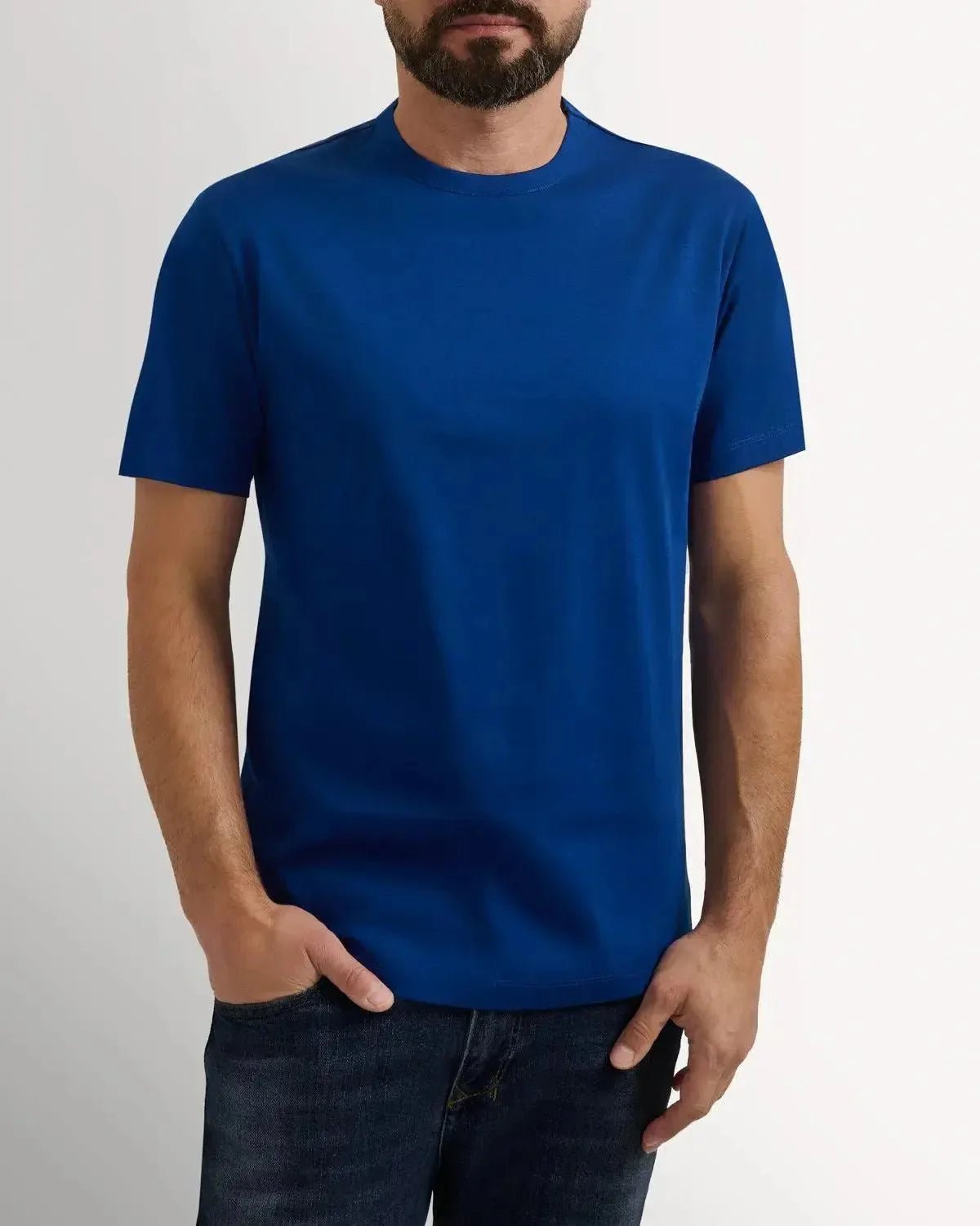 Richard James Mercerised Cotton T-Shirt Air Force Blue | Studio DOS