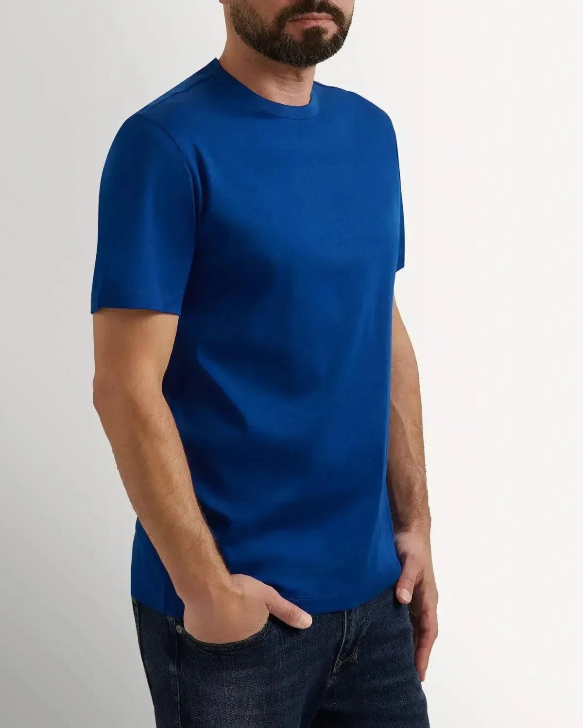 Richard James Mercerised Cotton T-Shirt Air Force Blue | Studio DOS