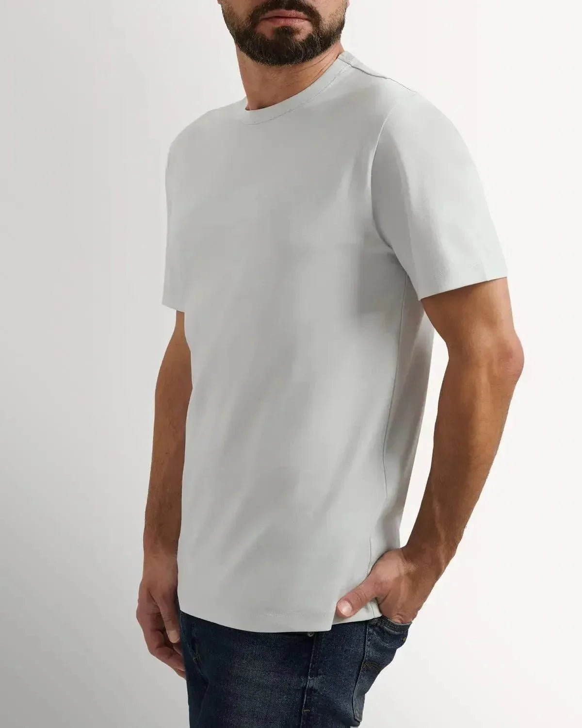 Richard James Mercerised Cotton T-Shirt Dove Grey | Studio DOS