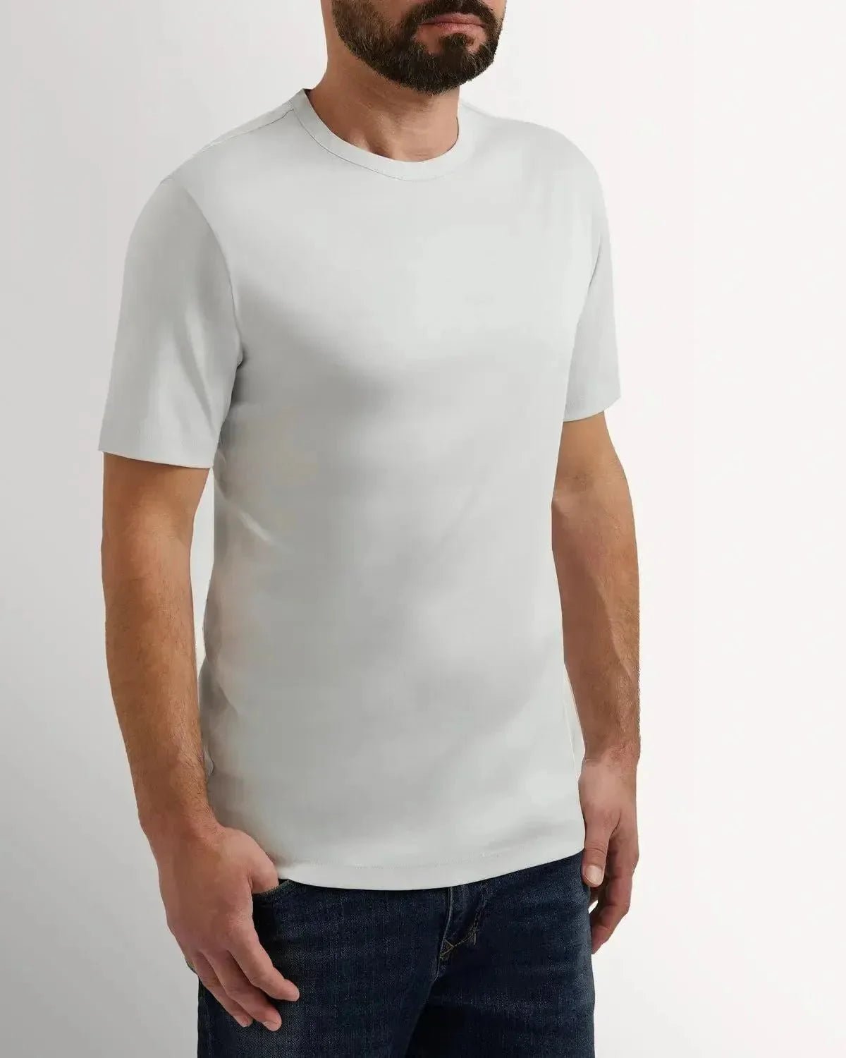 Richard James Mercerised Cotton T-Shirt Dove Grey | Studio DOS