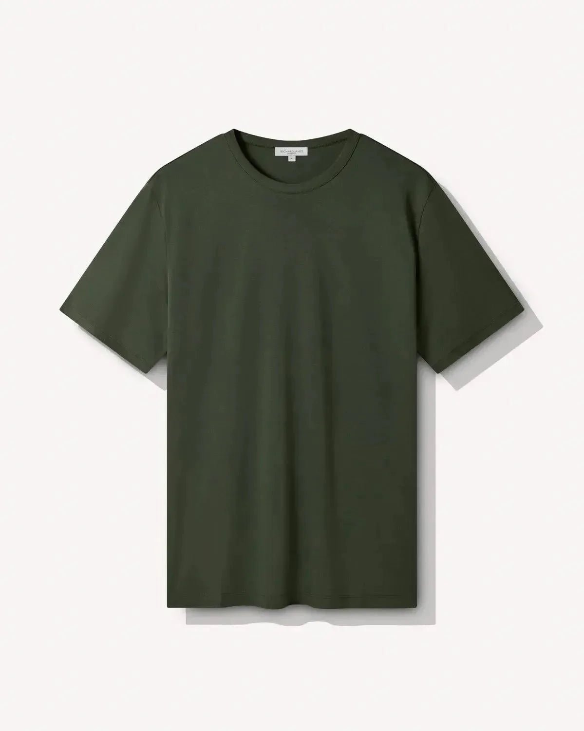 Richard James Mercerised Cotton T-Shirt Olive | Studio DOS