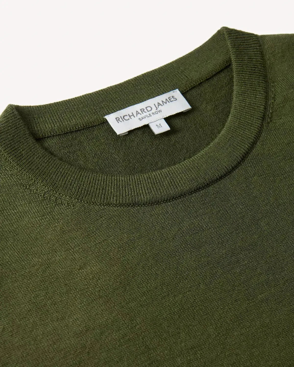 Richard James Merino Wool Crew Neck Knit Sage | Studio DOS