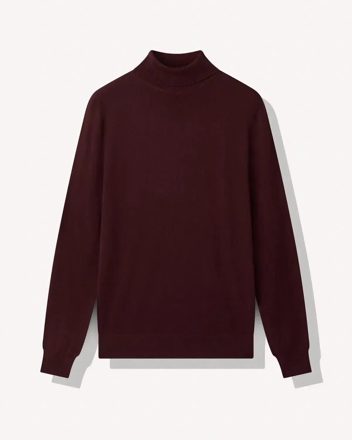 Richard James Merino Wool Roll Neck Knit Burgundy | Studio DOS