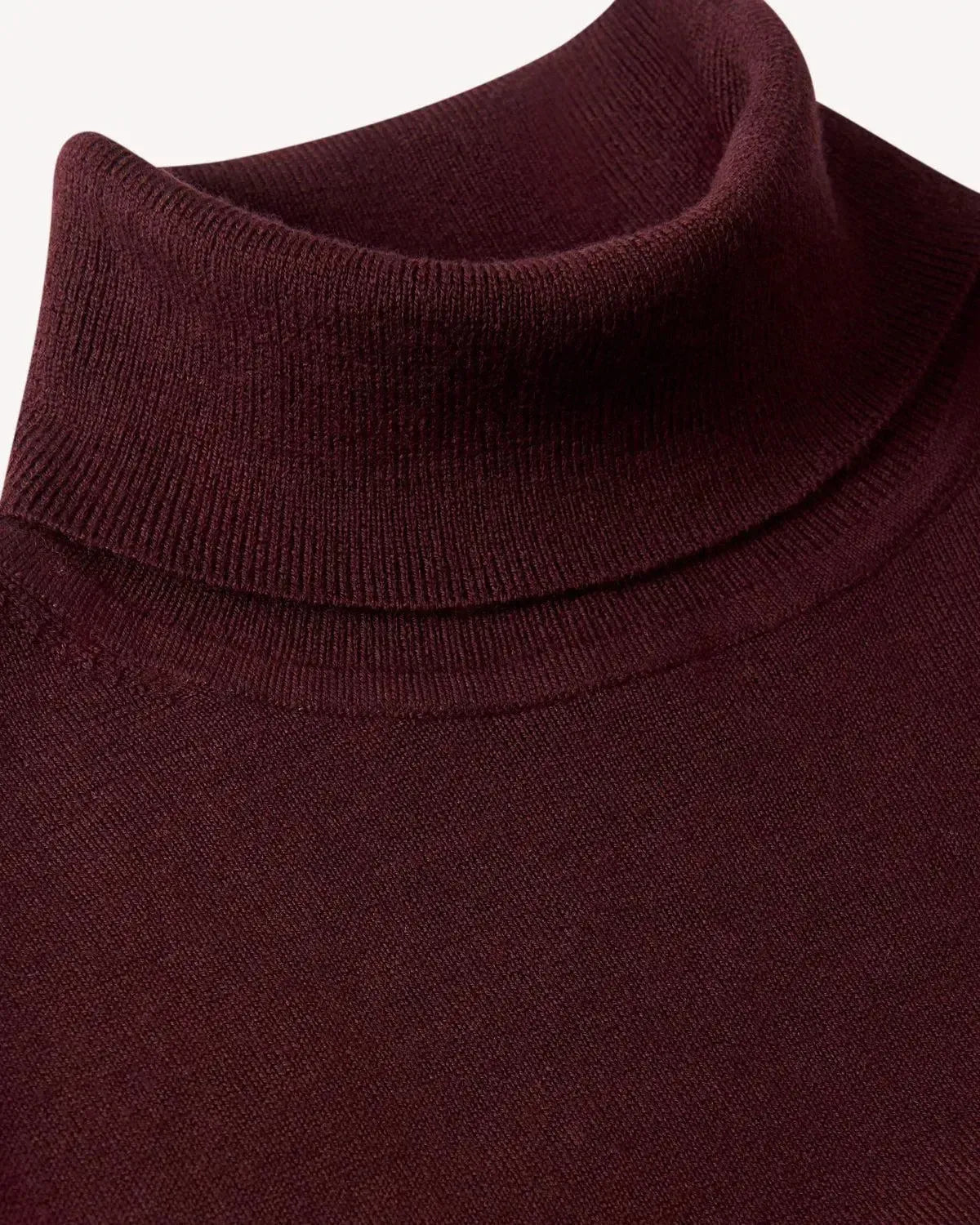 Richard James Merino Wool Roll Neck Knit Burgundy | Studio DOS
