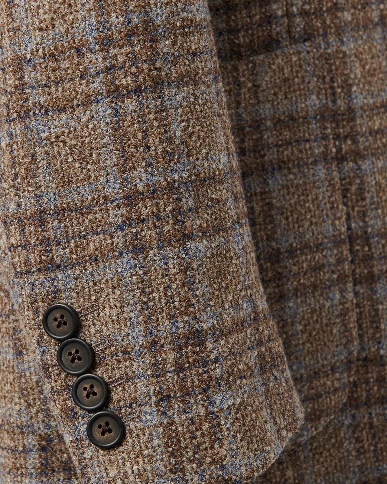 Richard James Overcheck Tweed Single Breasted Jacket Olive Blues | Studio DOS