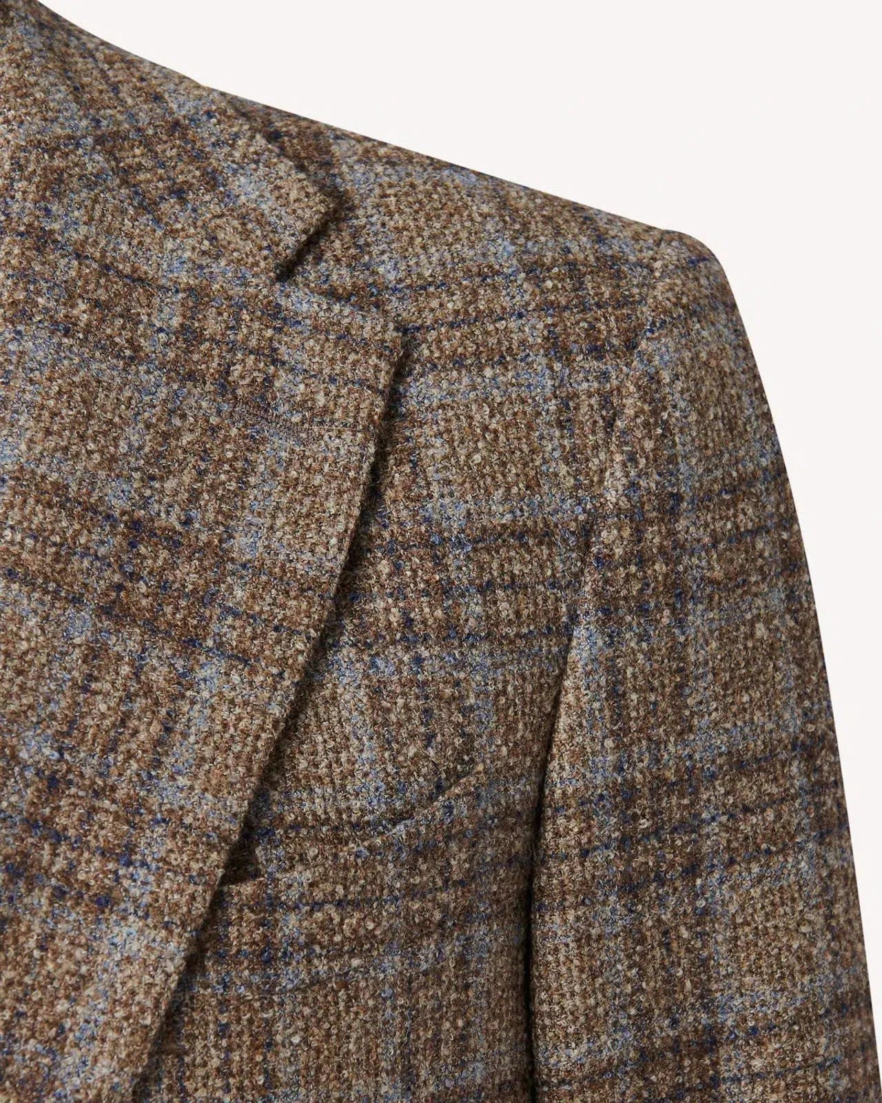 Richard James Overcheck Tweed Single Breasted Jacket Olive Blues | Studio DOS
