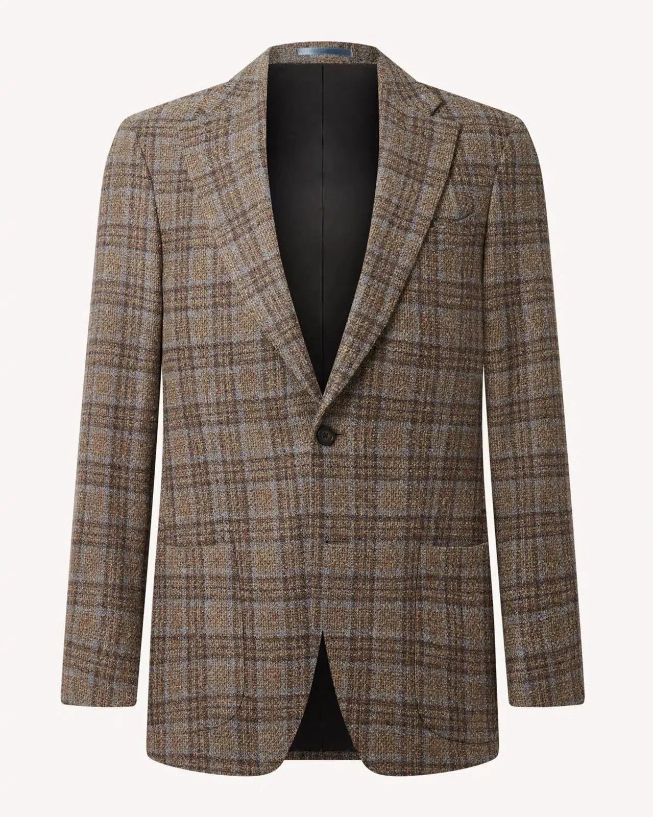 Richard James Overcheck Tweed Single Breasted Jacket Olive Blues | Studio DOS