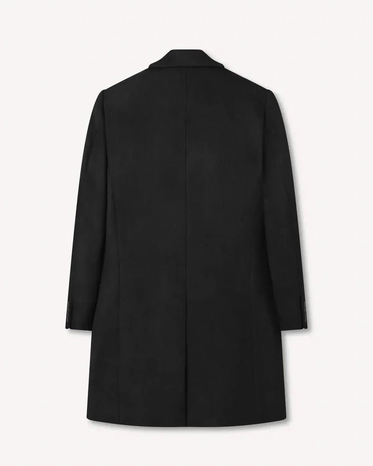 Richard James Wool Cashmere DB Overcoat Black | Studio DOS