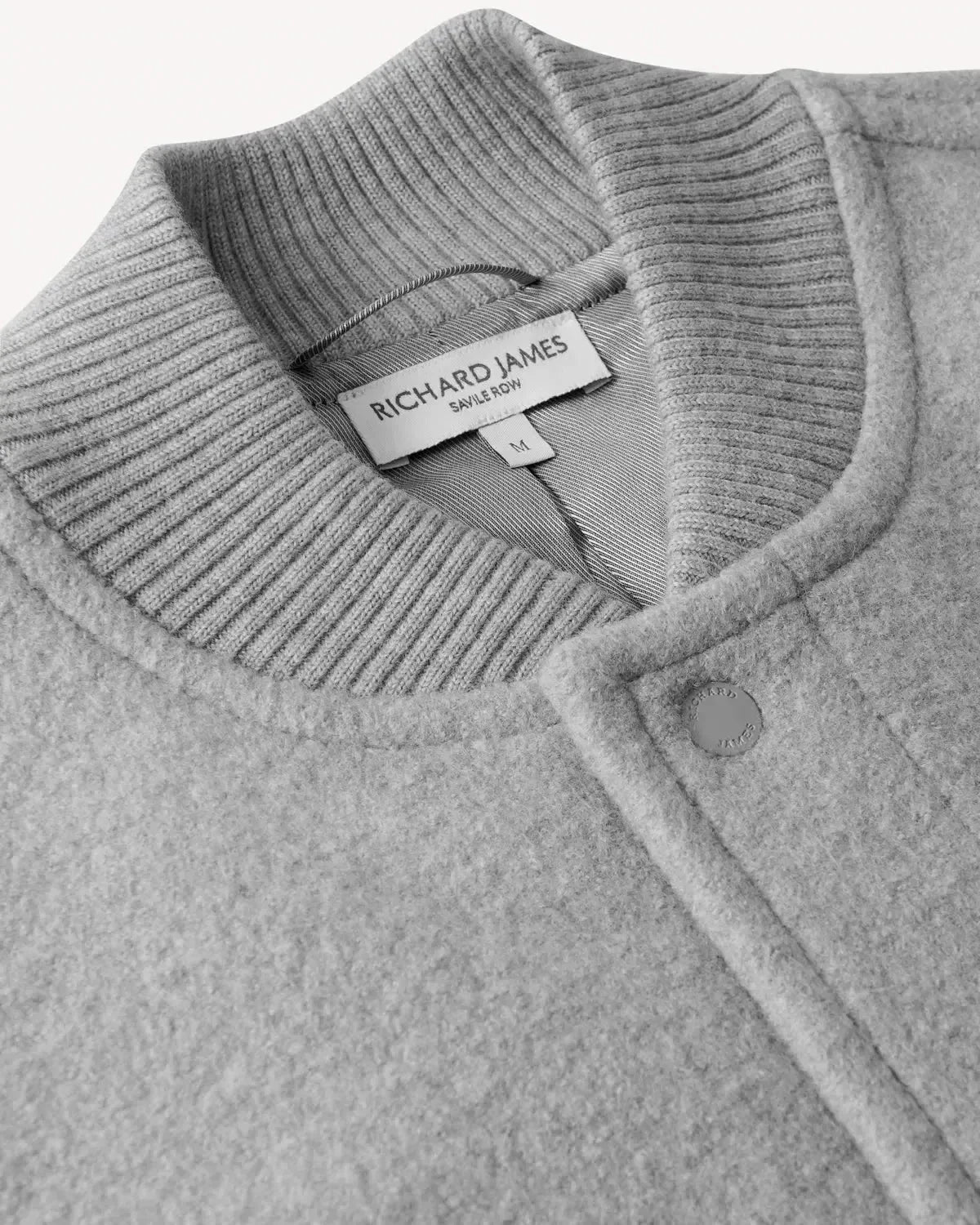Richard James Wool College Bomber Grey | Studio DOS