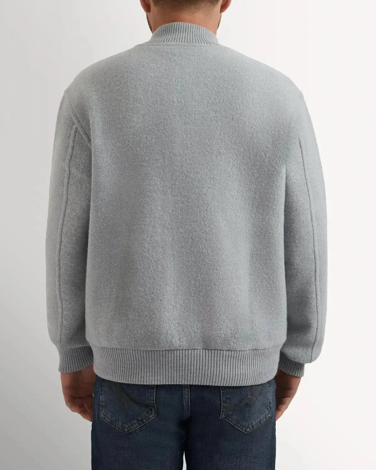 Richard James Wool College Bomber Grey | Studio DOS