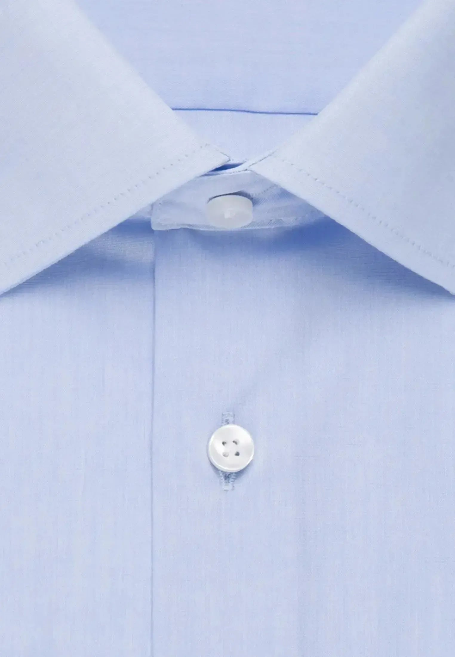 Seidensticker Mens Regular Fit No Iron Kent Collar Business Shirt Light Blue | Studio DOS