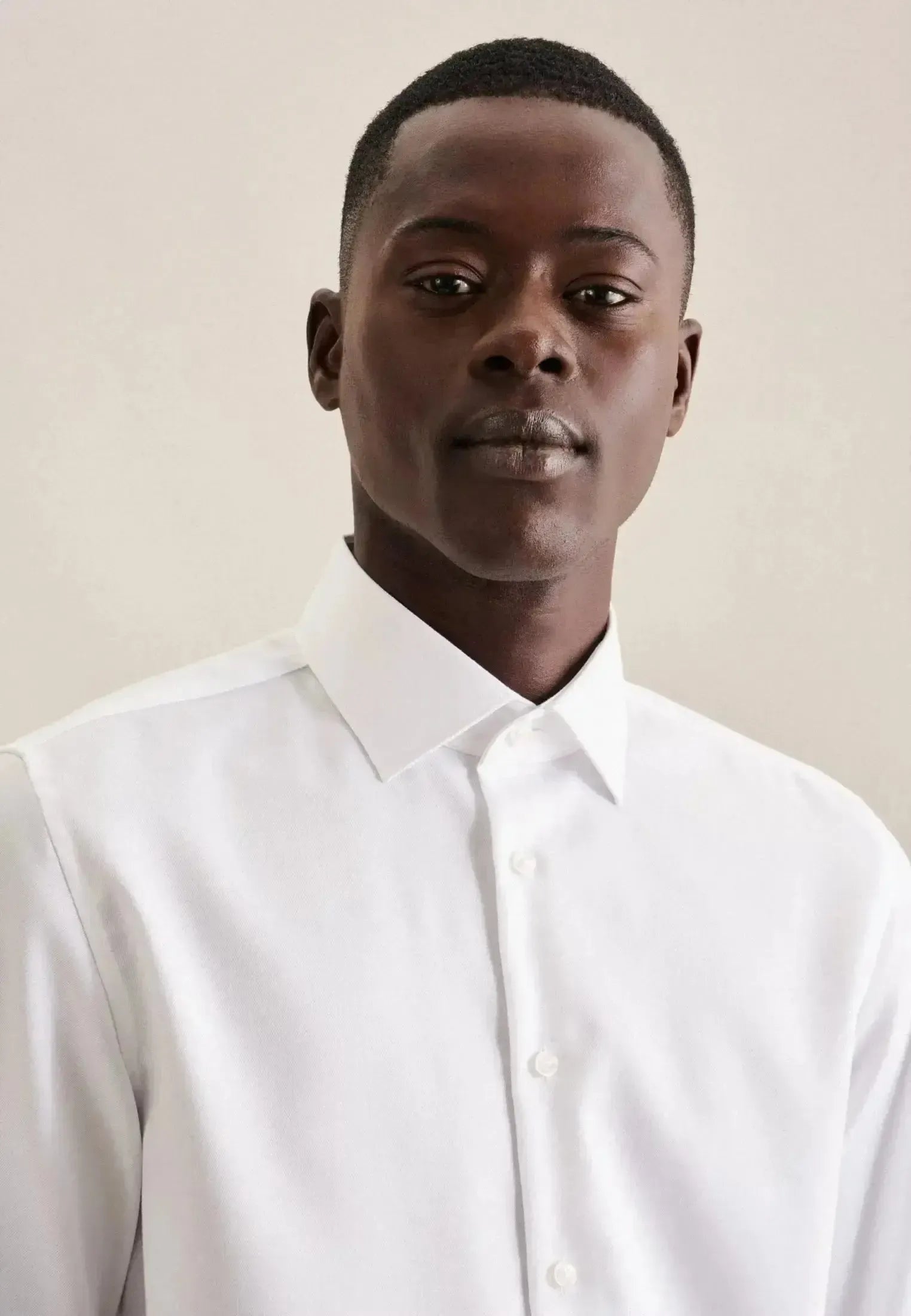 Seidensticker Mens Regular Fit No Iron New Kent Combi Cuff Business Shirt White | Studio DOS