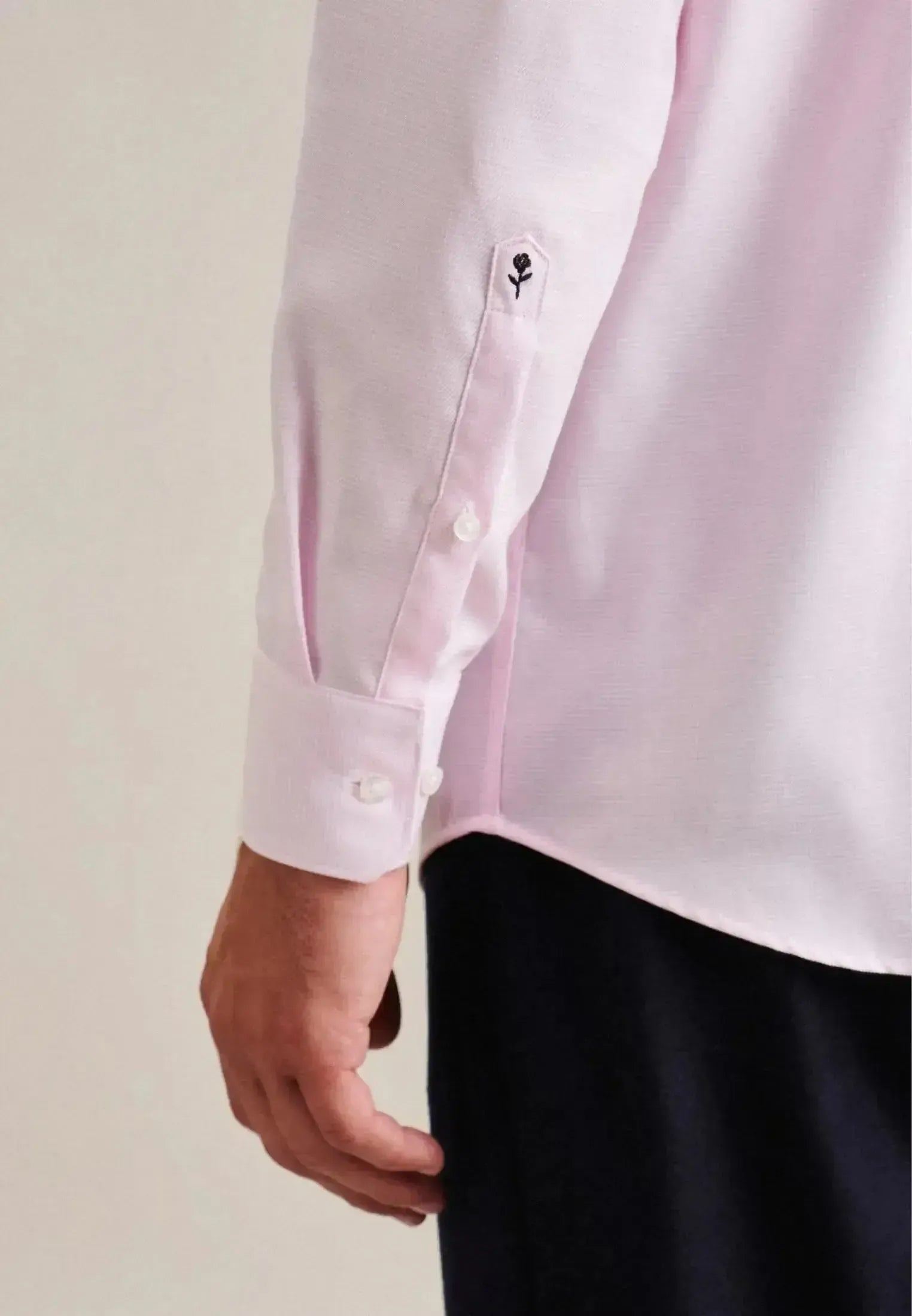 Seidensticker Mens Regular Fit No Iron New Kent Structured Business Shirt Pink | Studio DOS