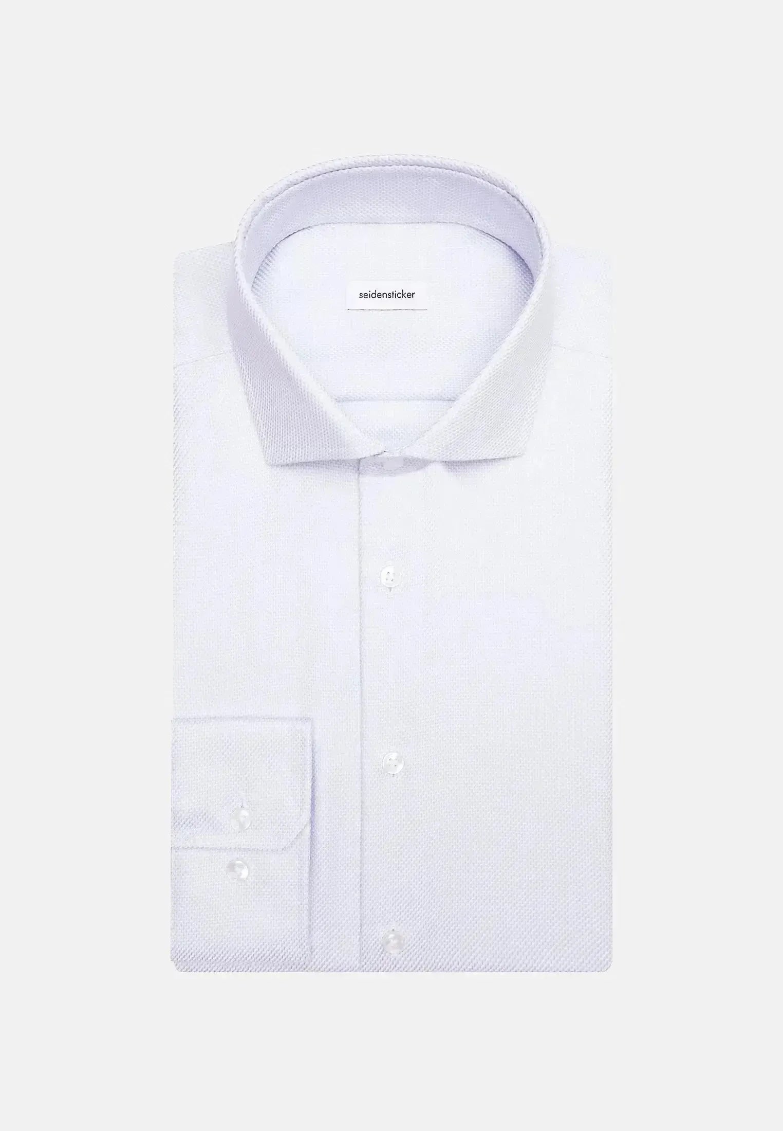 Seidensticker Mens Regular Fit No Iron Spread Kent Structured Business Shirt Light Blue | Studio DOS
