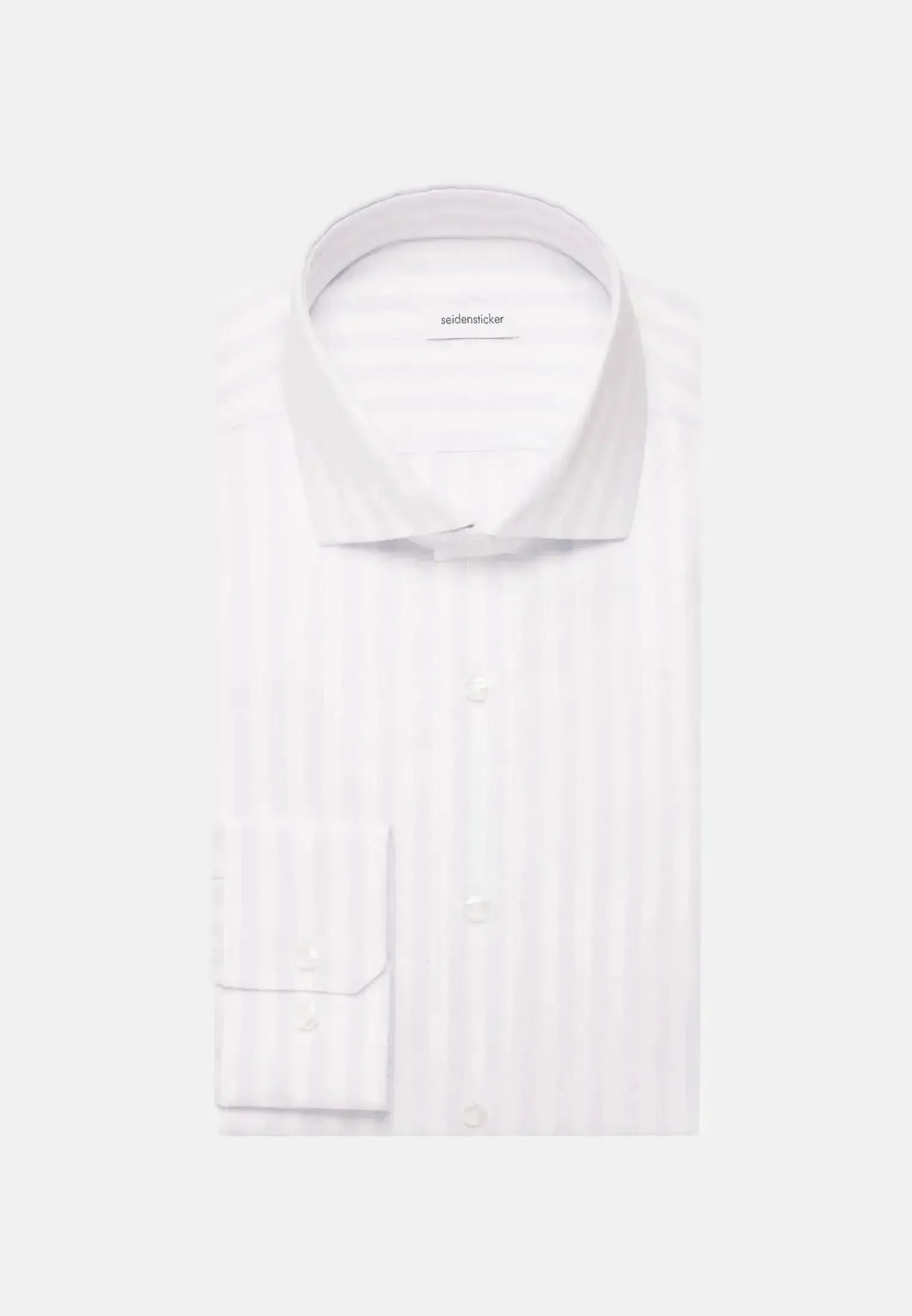 Seidensticker Mens Regular Fit No Iron Spread Kent Structured Stripe Business Shirt Light Blue | Studio DOS