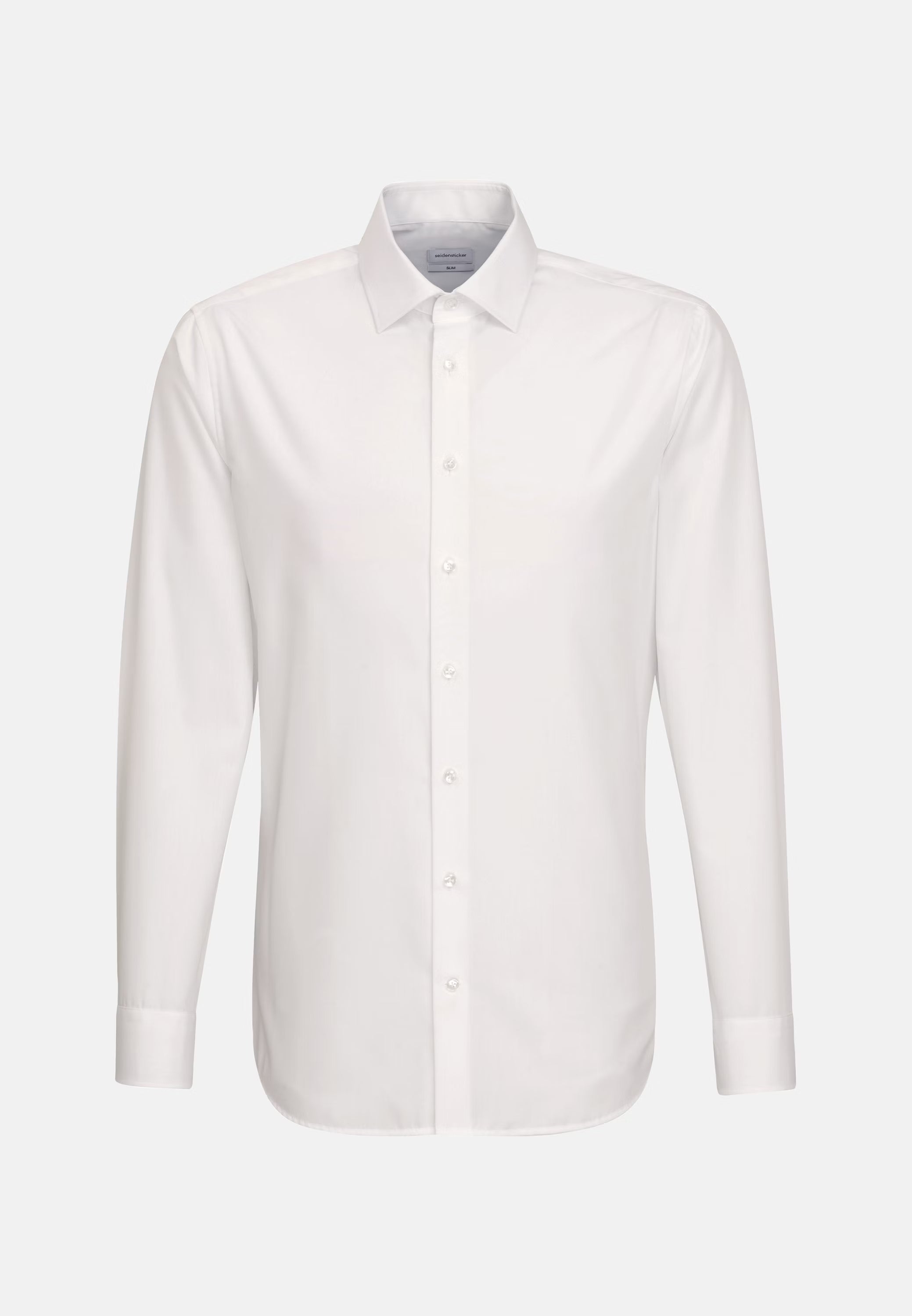 Seidensticker Mens Shaped Fit No Iron Kent Collar Business Shirt White | Studio DOS