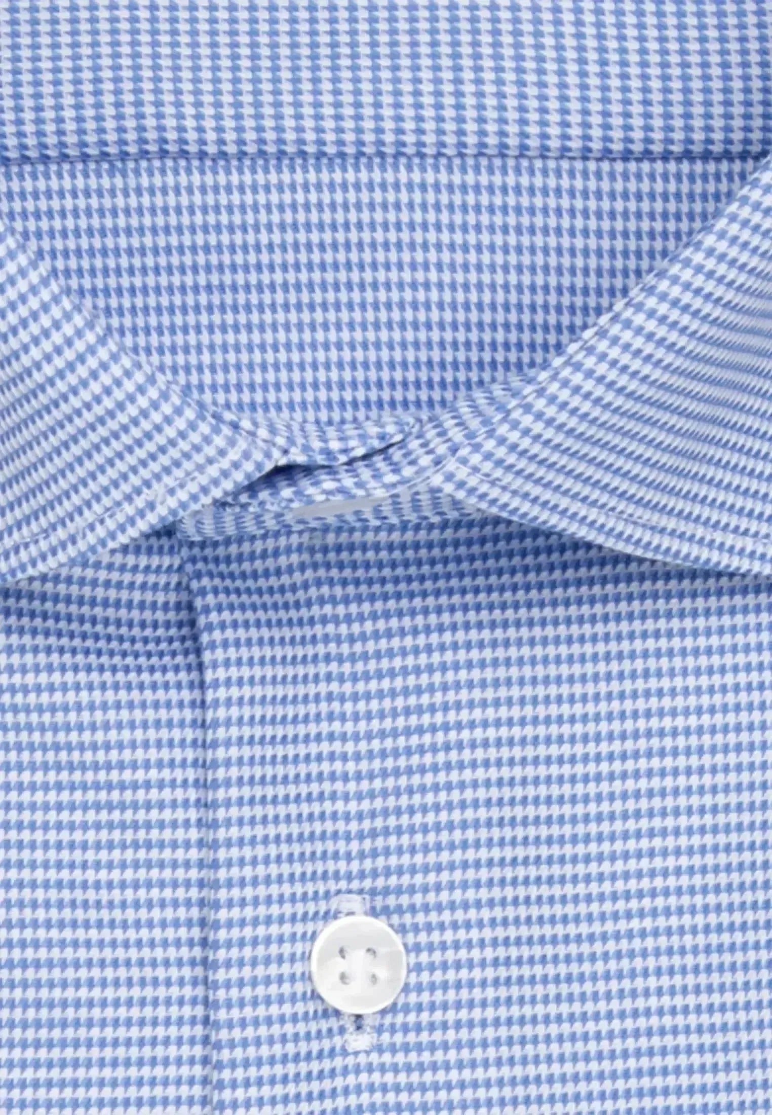Seidensticker Mens Shaped Fit No Iron New Kent Structured Business Shirt Light Blue | Studio DOS
