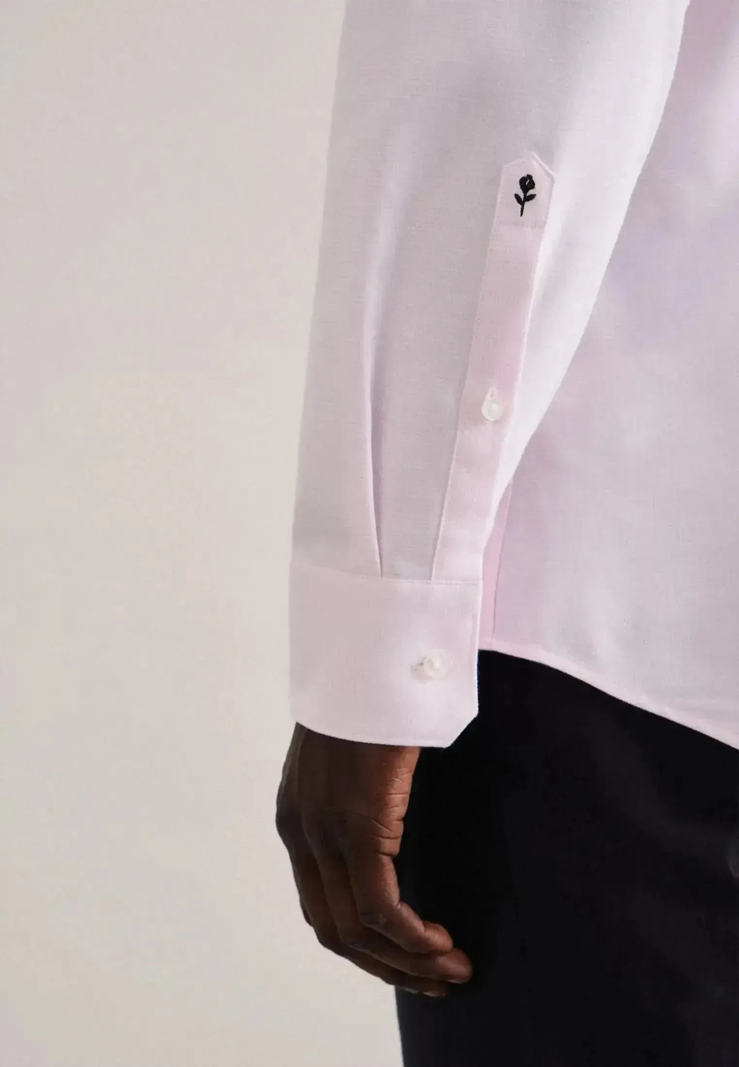 Seidensticker Mens Shaped Fit No Iron New Kent Structured Business Shirt Pink | Studio DOS
