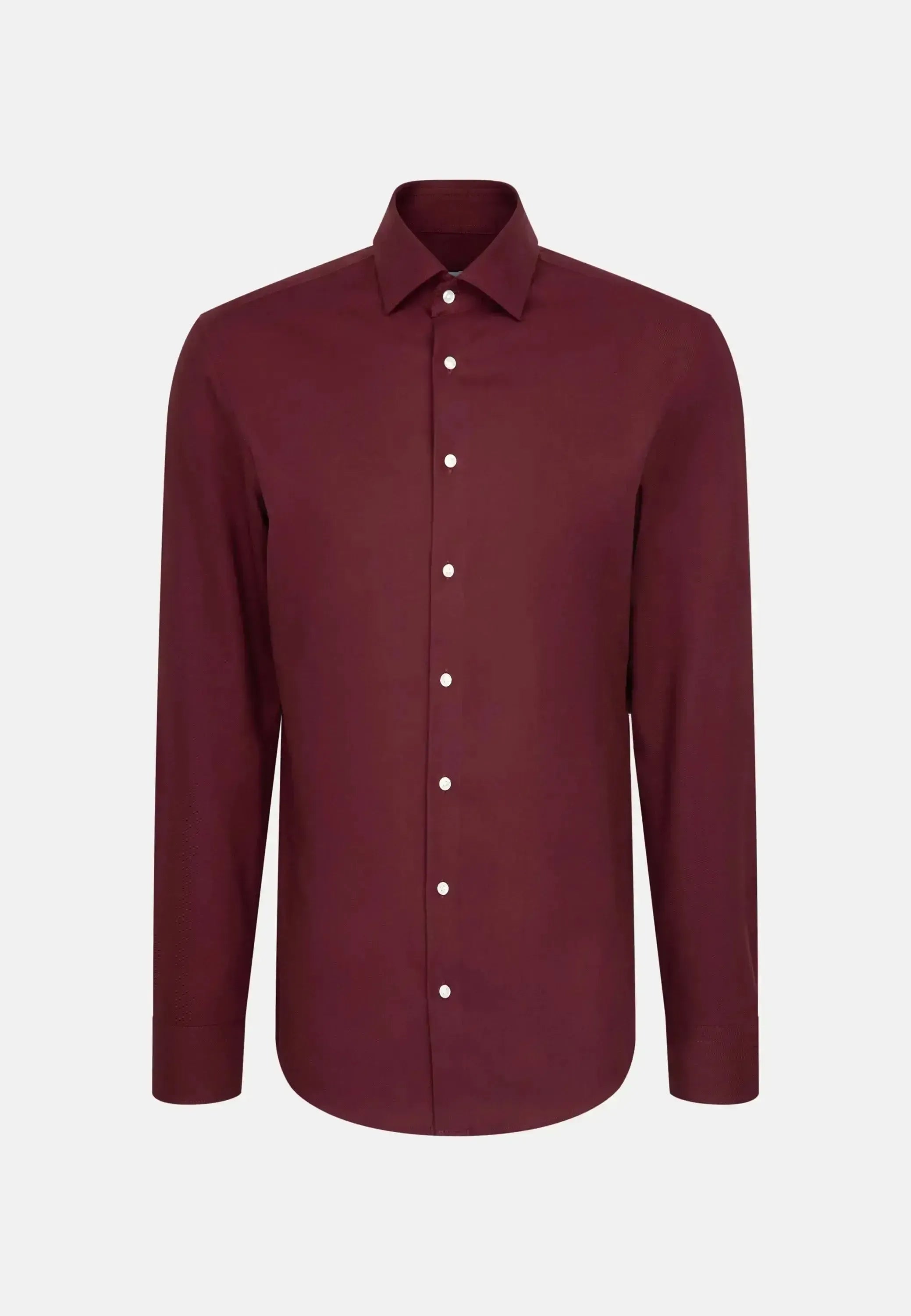 Seidensticker Mens Slim Fit New Kent Flannel Shirt Burgundy | Studio DOS