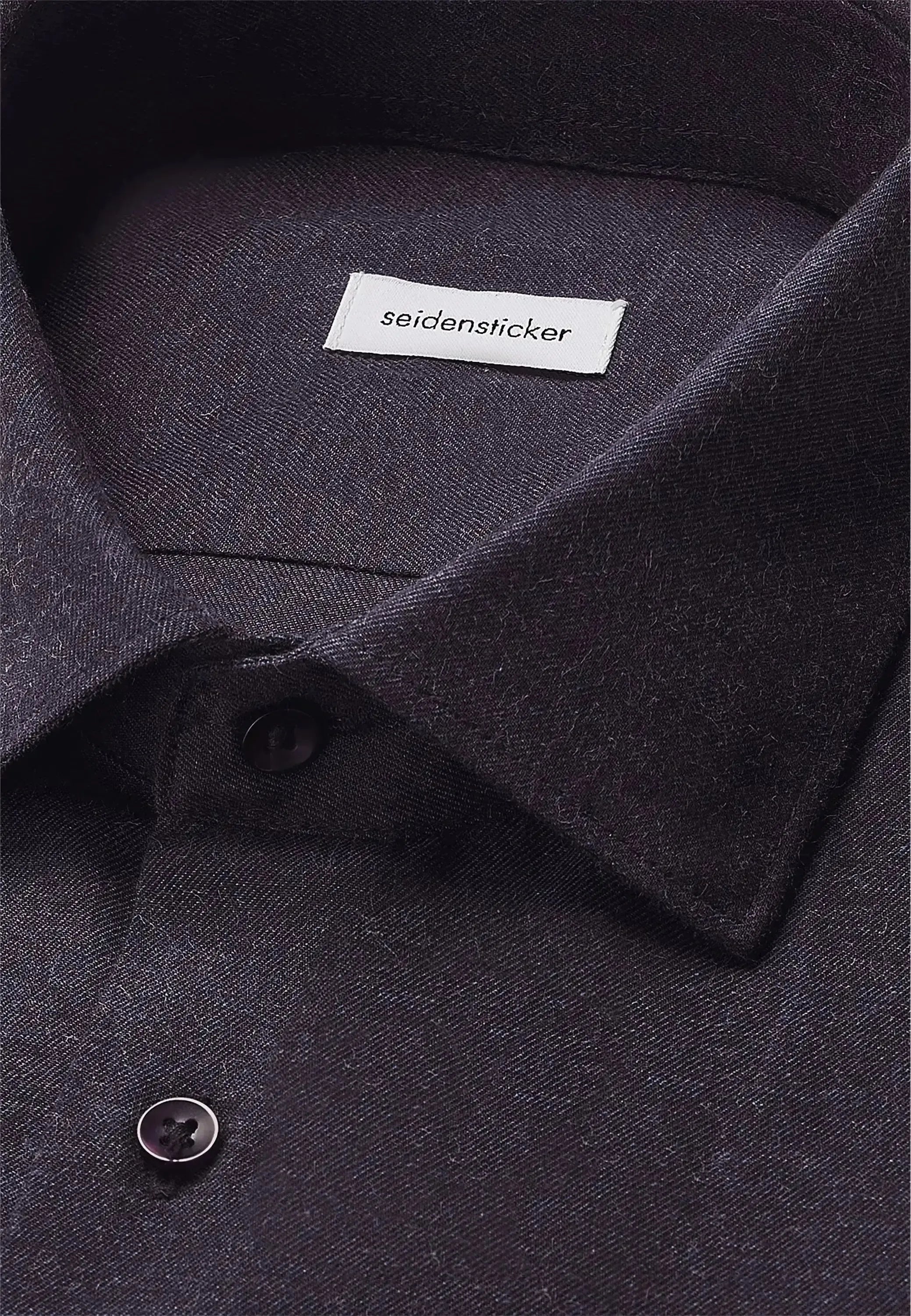 Seidensticker Mens Slim Fit New Kent Flannel Shirt Dark Blue | Studio DOS