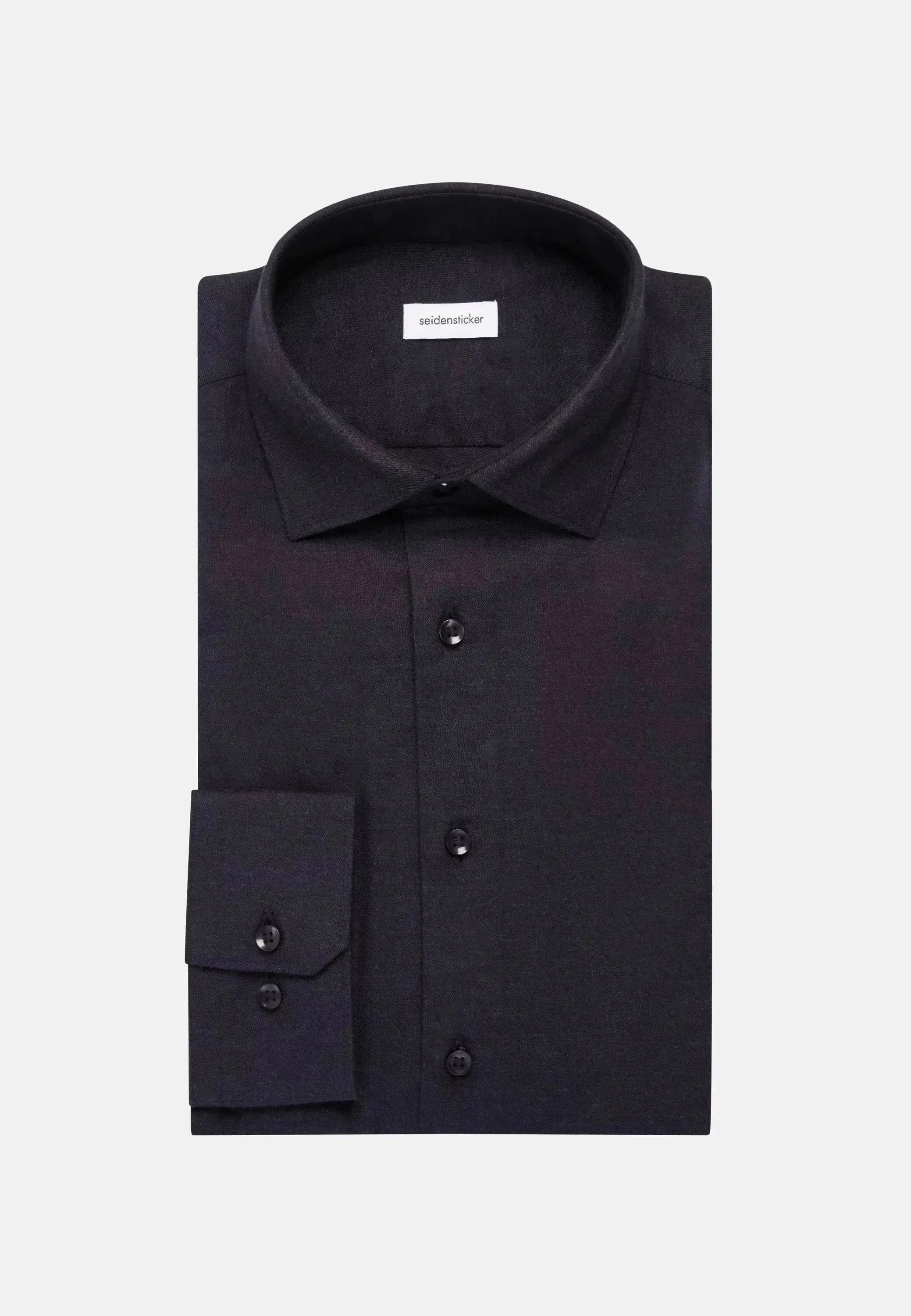 Seidensticker Mens Slim Fit New Kent Flannel Shirt Dark Blue | Studio DOS