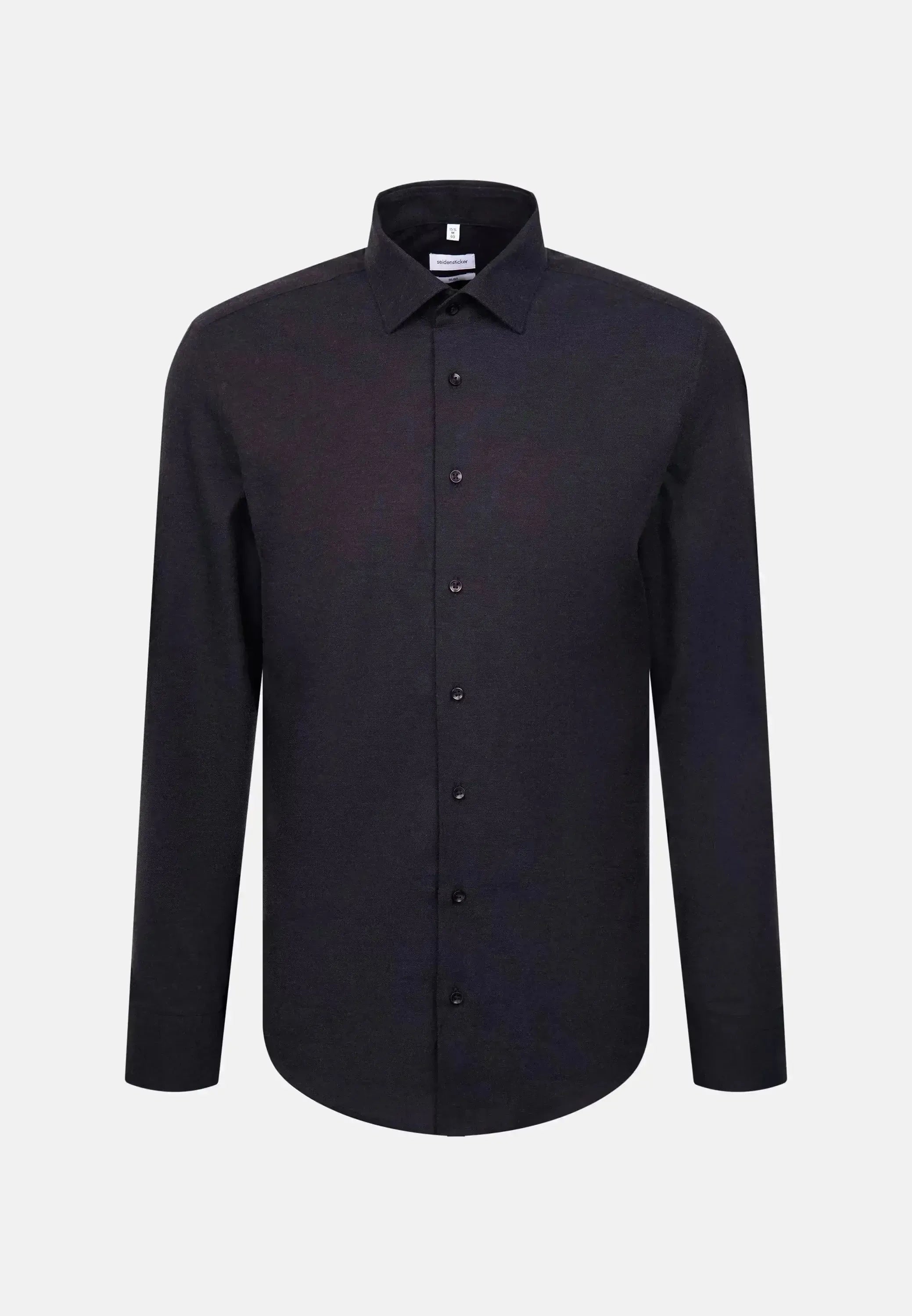 Seidensticker Mens Slim Fit New Kent Flannel Shirt Dark Blue | Studio DOS