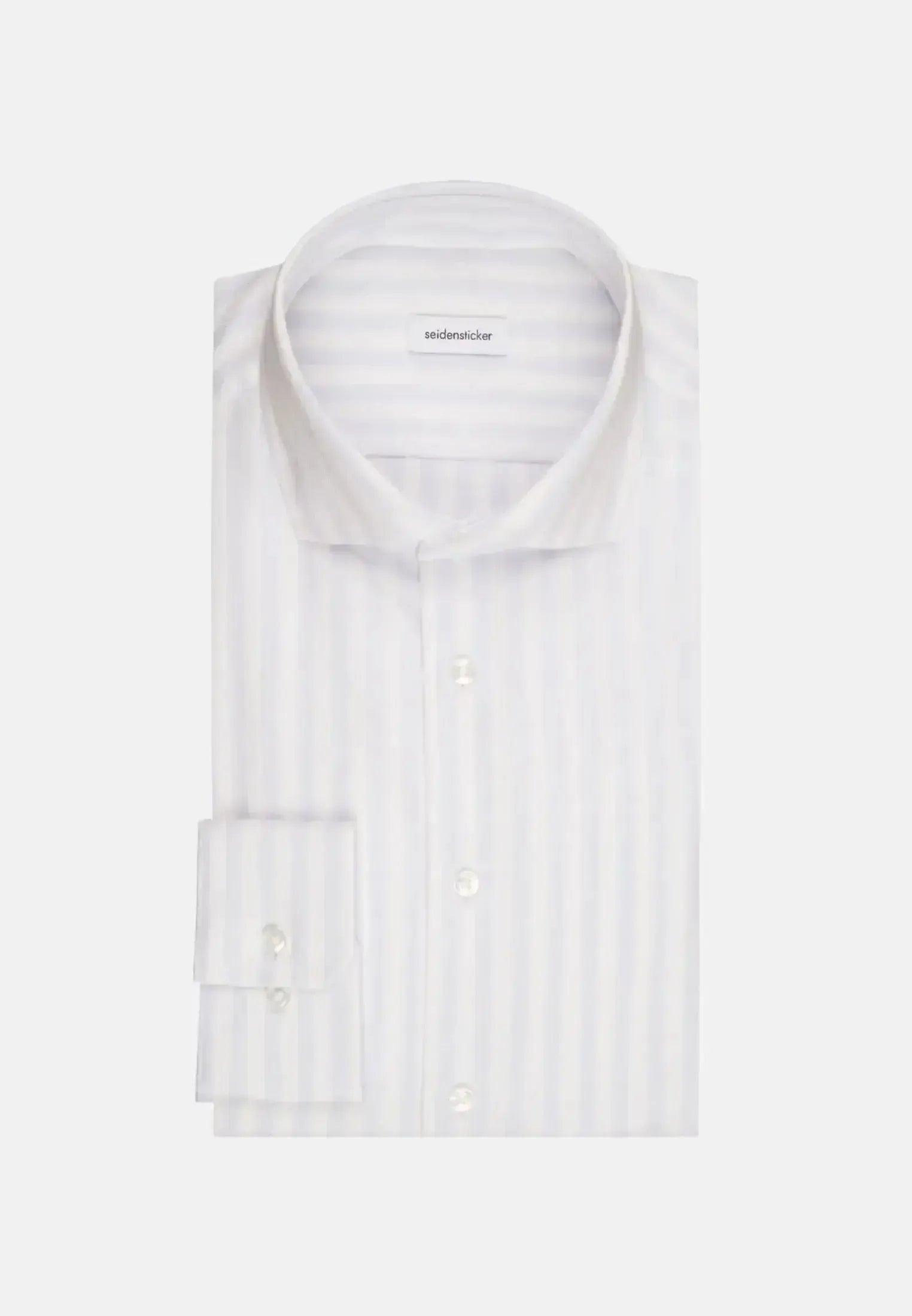 Seidensticker Mens Slim Fit No Iron Spread Kent Structured Stripe Business Shirt Light Blue | Studio DOS