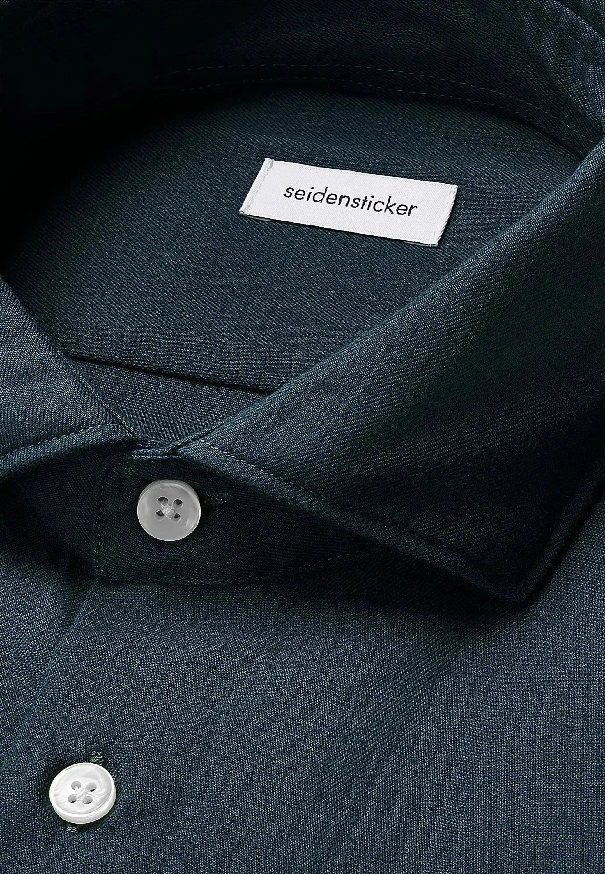Seidensticker Mens Slim Fit Spread Kent Pepita Flannel Shirt Dark Blue | Studio DOS