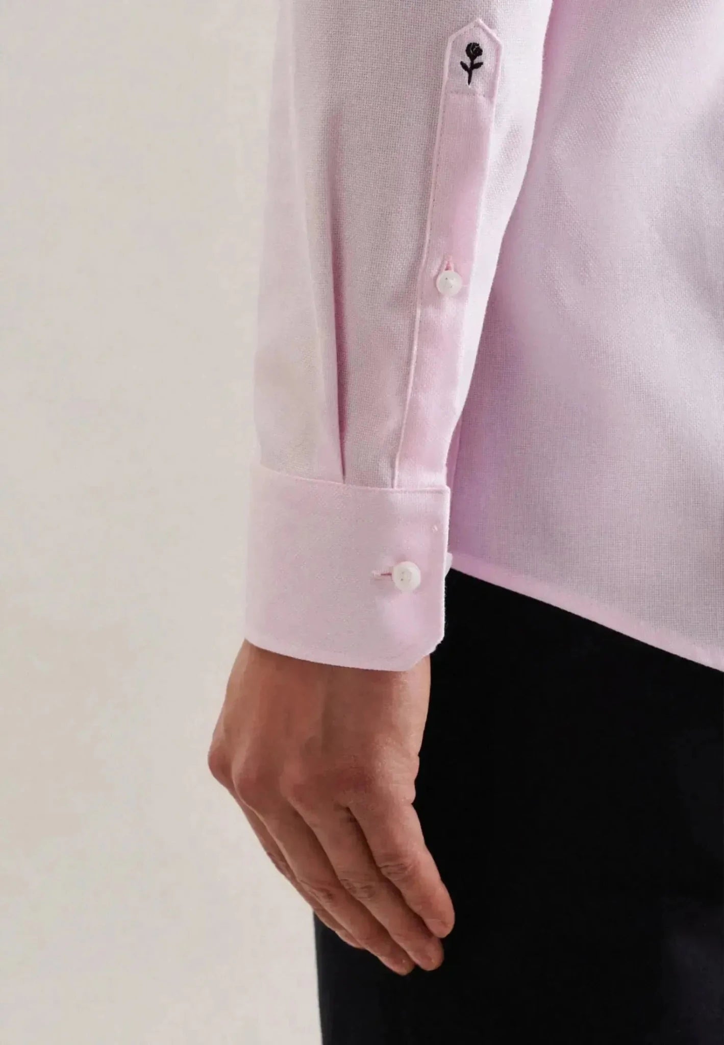 Seidensticker Regular Fit Business Kent Patch Structured Business Shirt Pink | Studio DOS