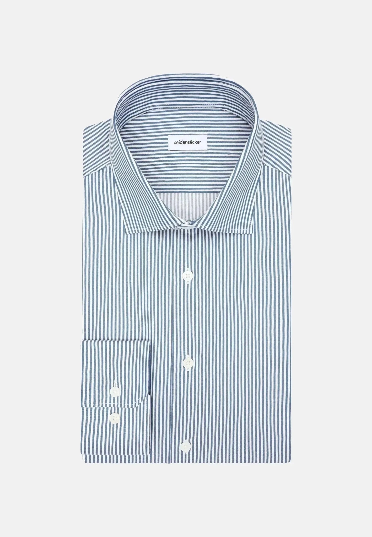 Seidensticker Regular Fit Easy Iron New Kent Striped Business Shirt Dark Teal | Studio DOS