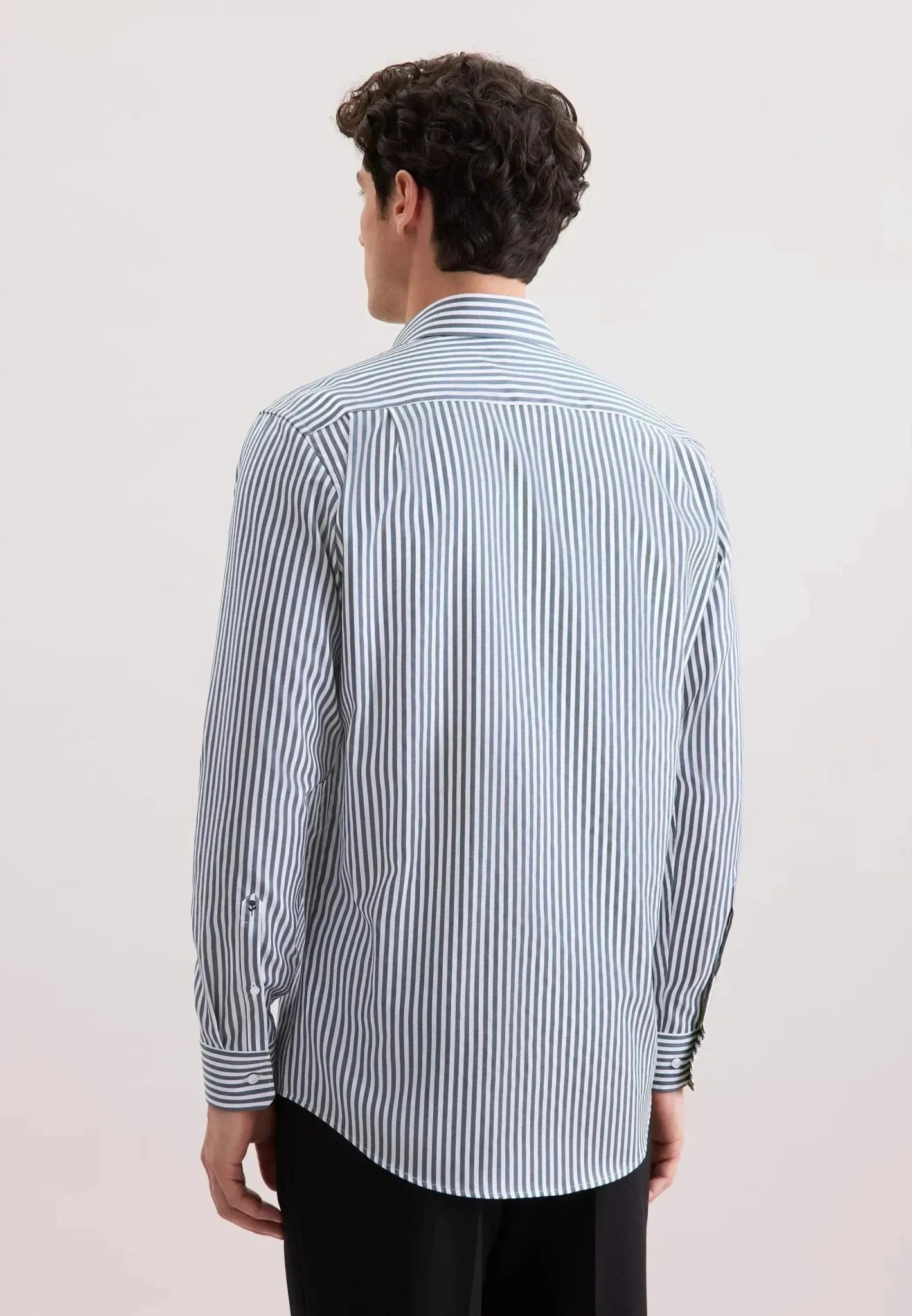 Seidensticker Regular Fit No Iron New Kent Striped Business Shirt Dark Teal | Studio DOS