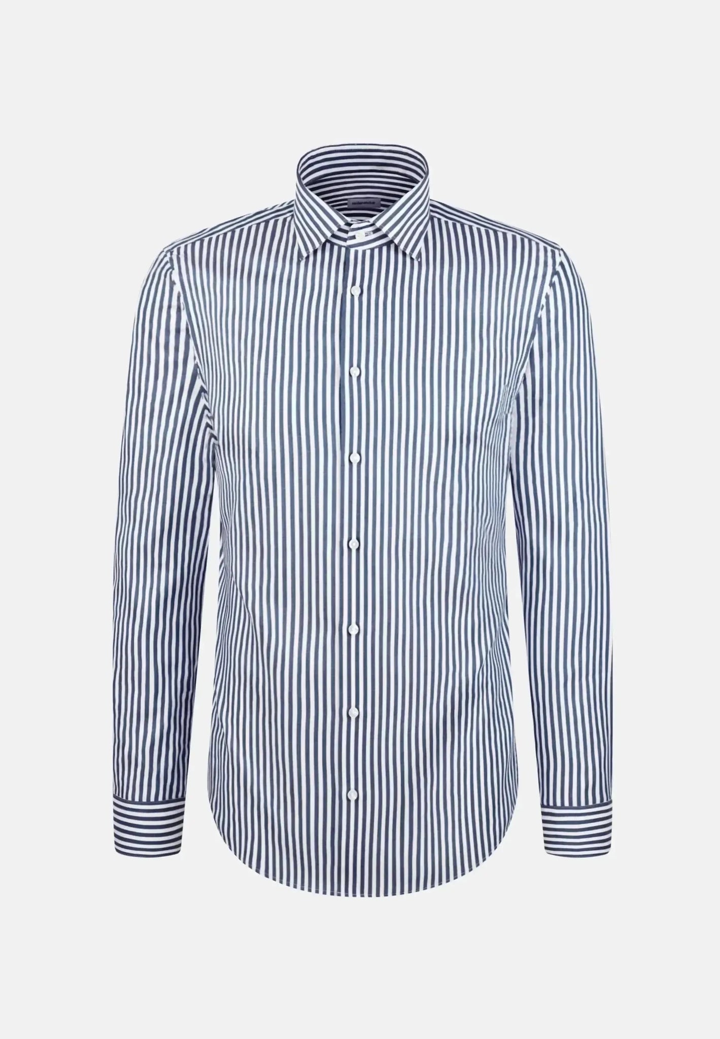 Seidensticker Regular Fit No Iron New Kent Striped Business Shirt Dark Teal | Studio DOS