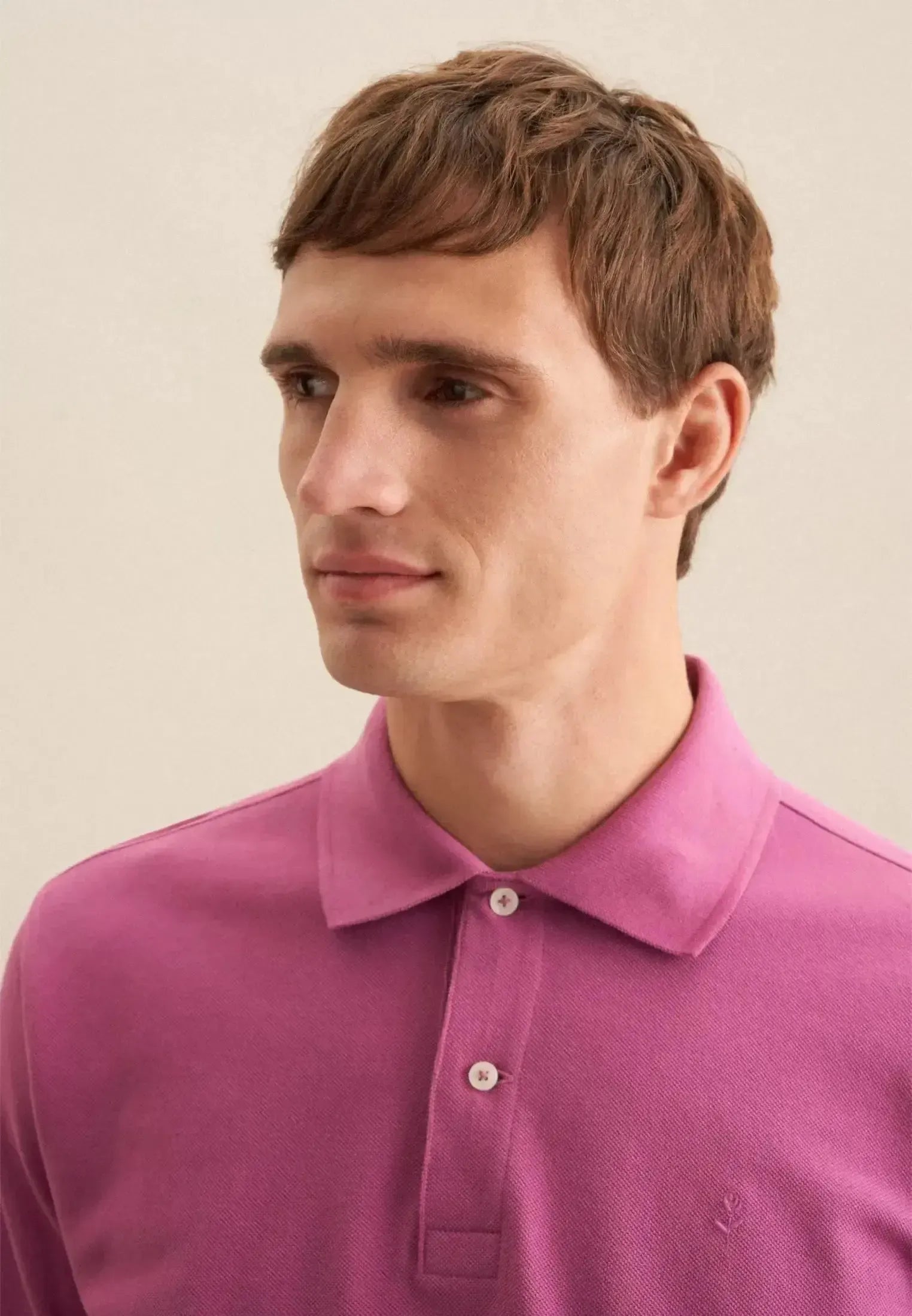 Seidensticker Regular Fit Pique Polo Shirt Dark Pink | Studio DOS