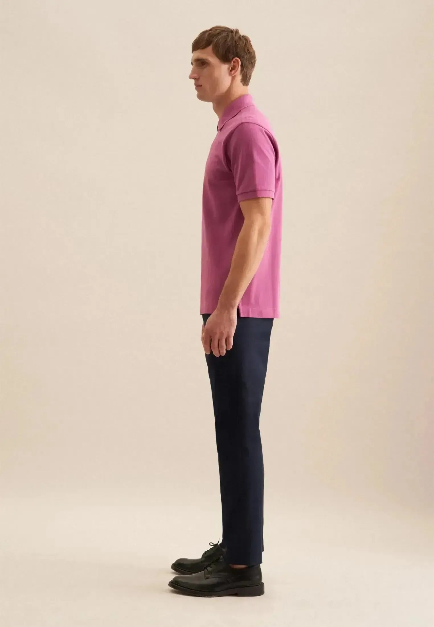 Seidensticker Regular Fit Pique Polo Shirt Dark Pink | Studio DOS